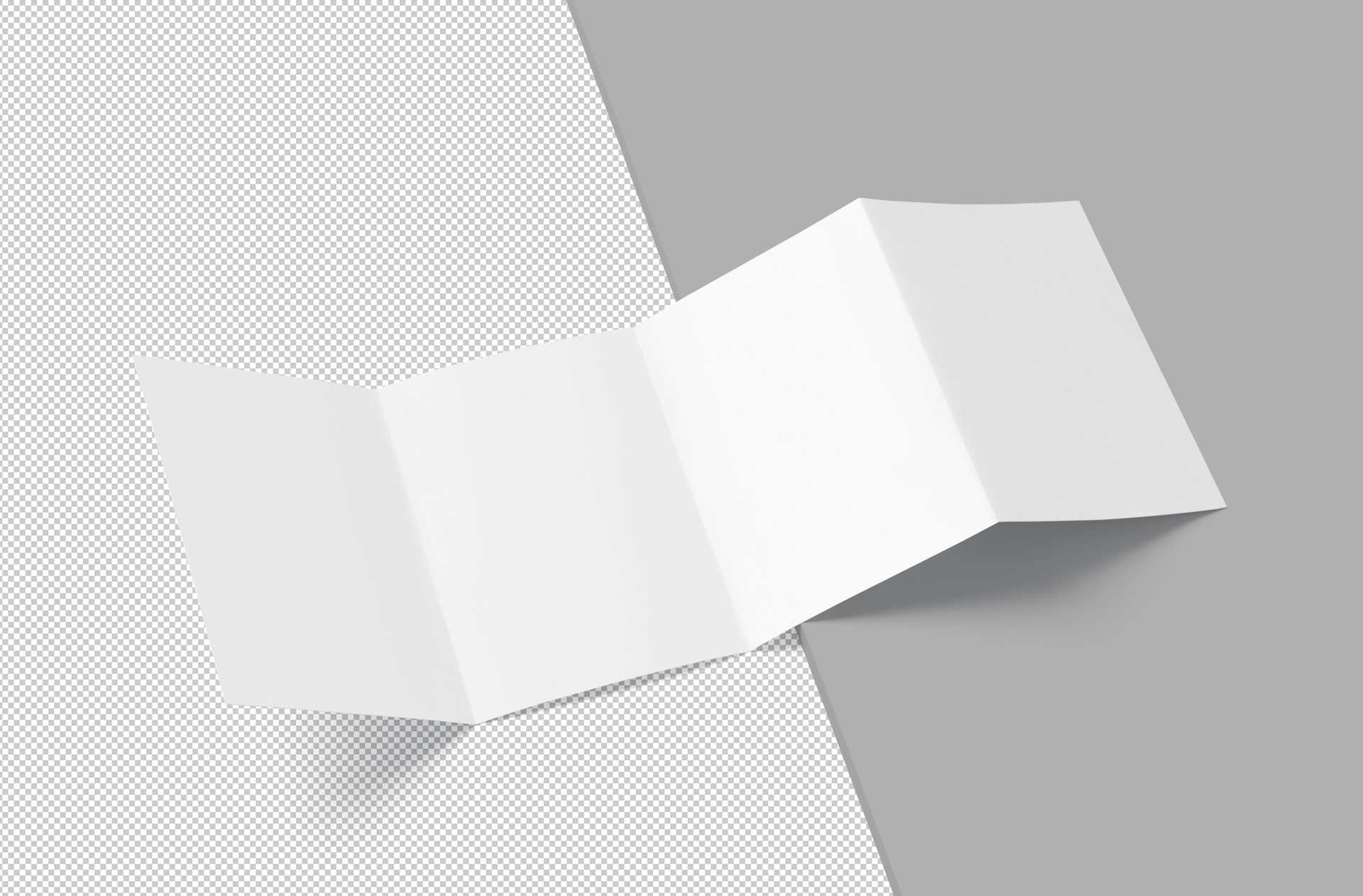 4-fold flyer mock-up