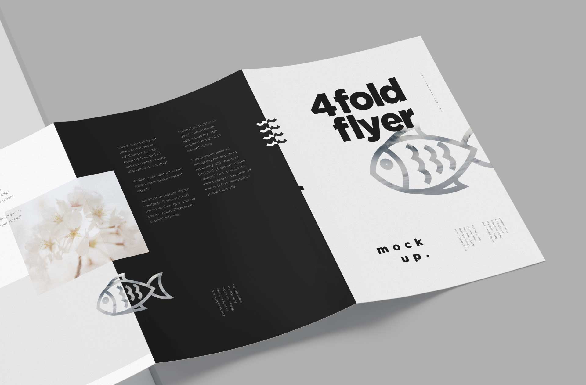 4-fold flyer mock-up