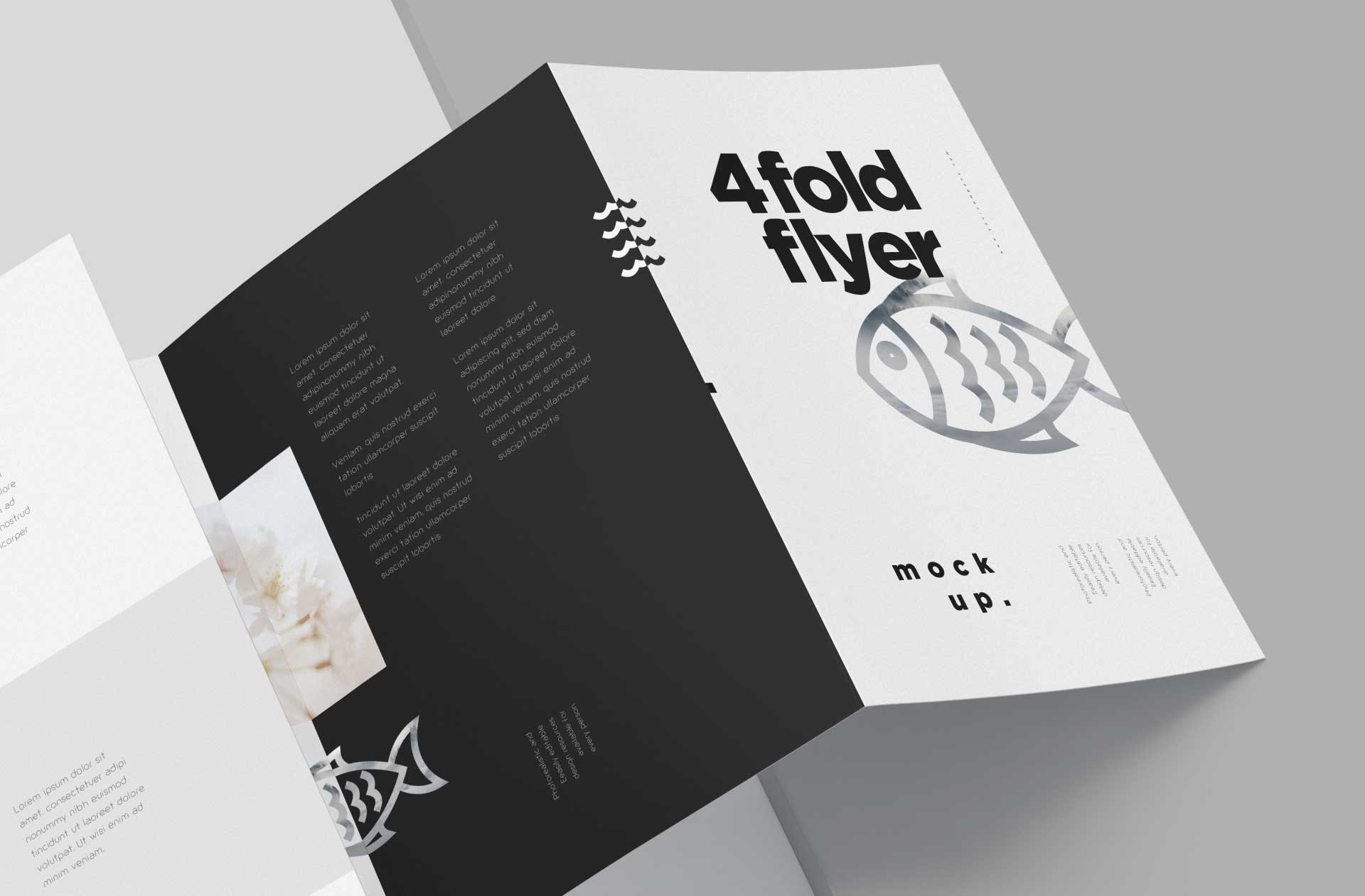 4-fold brochure branding mock-up