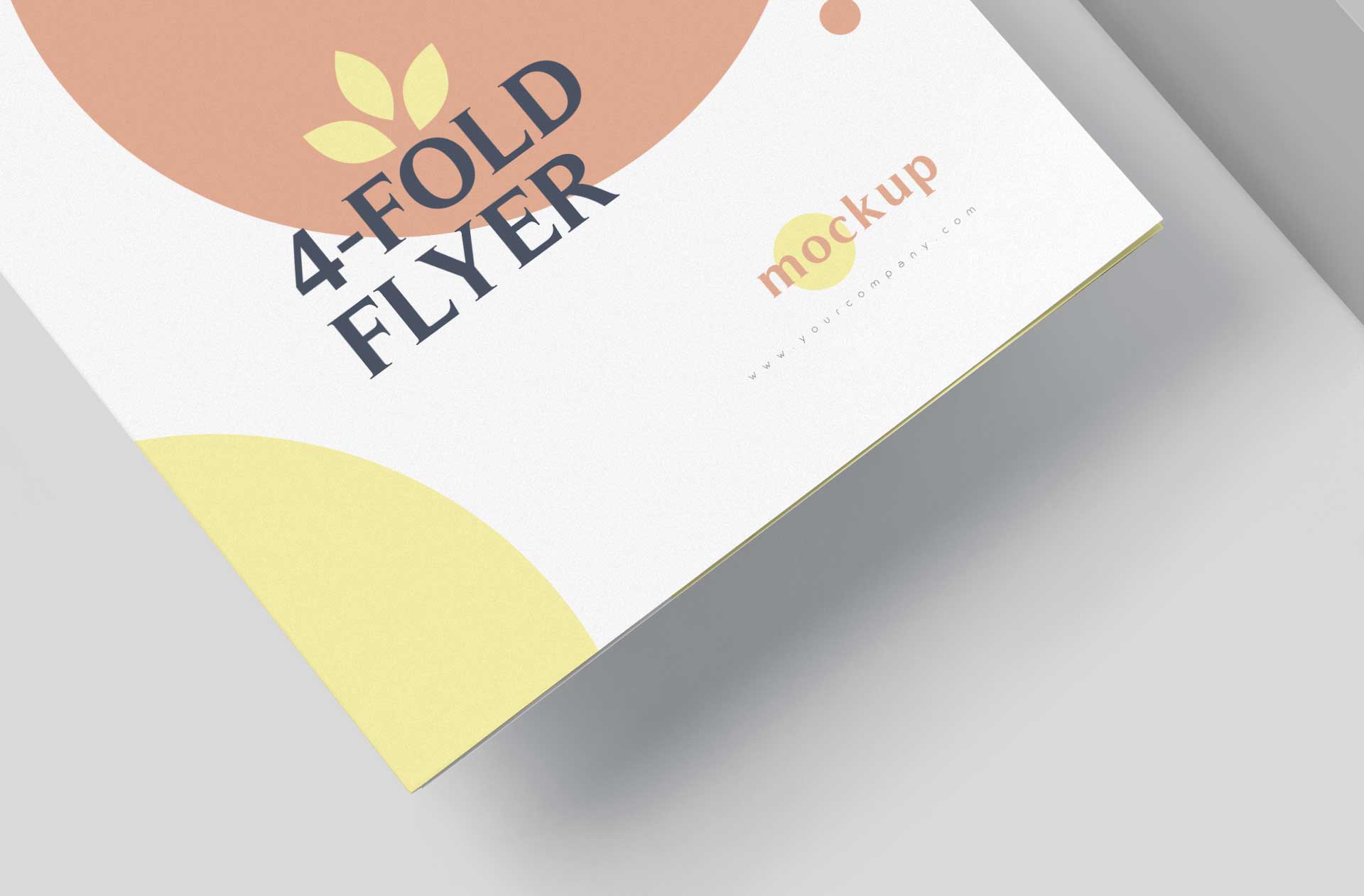 4-fold flyer mock-up