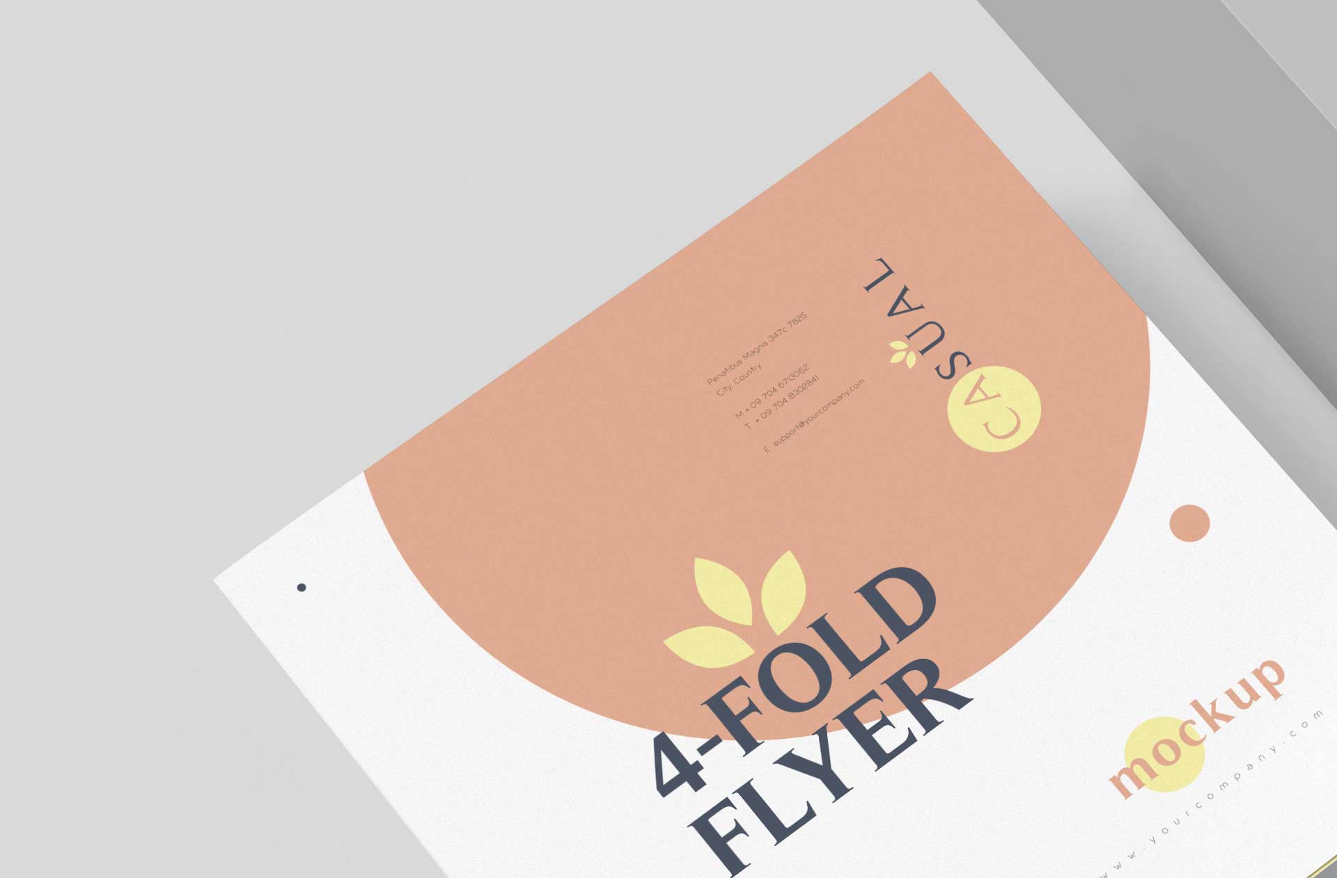 4-fold flyer mock-up