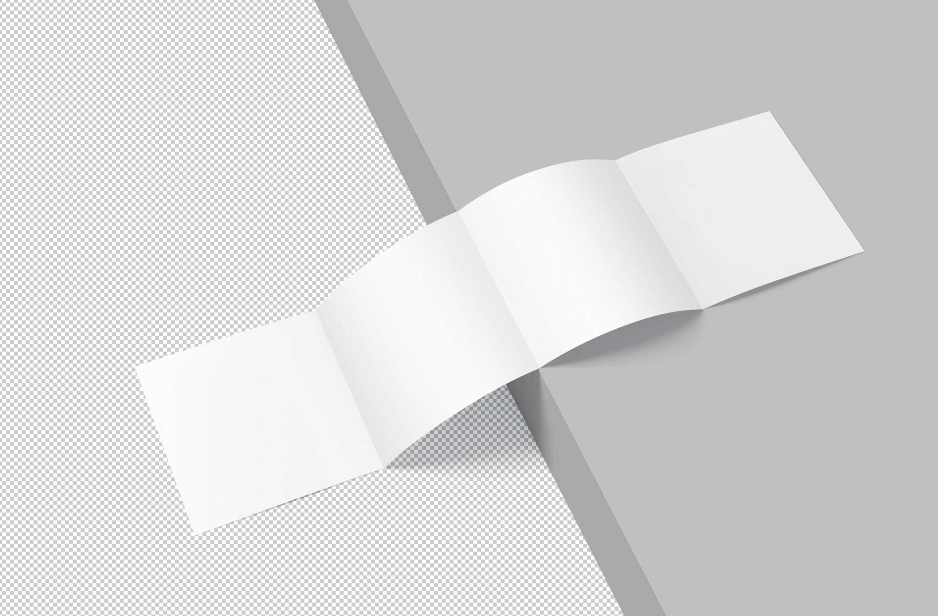4-fold flyer mock-up