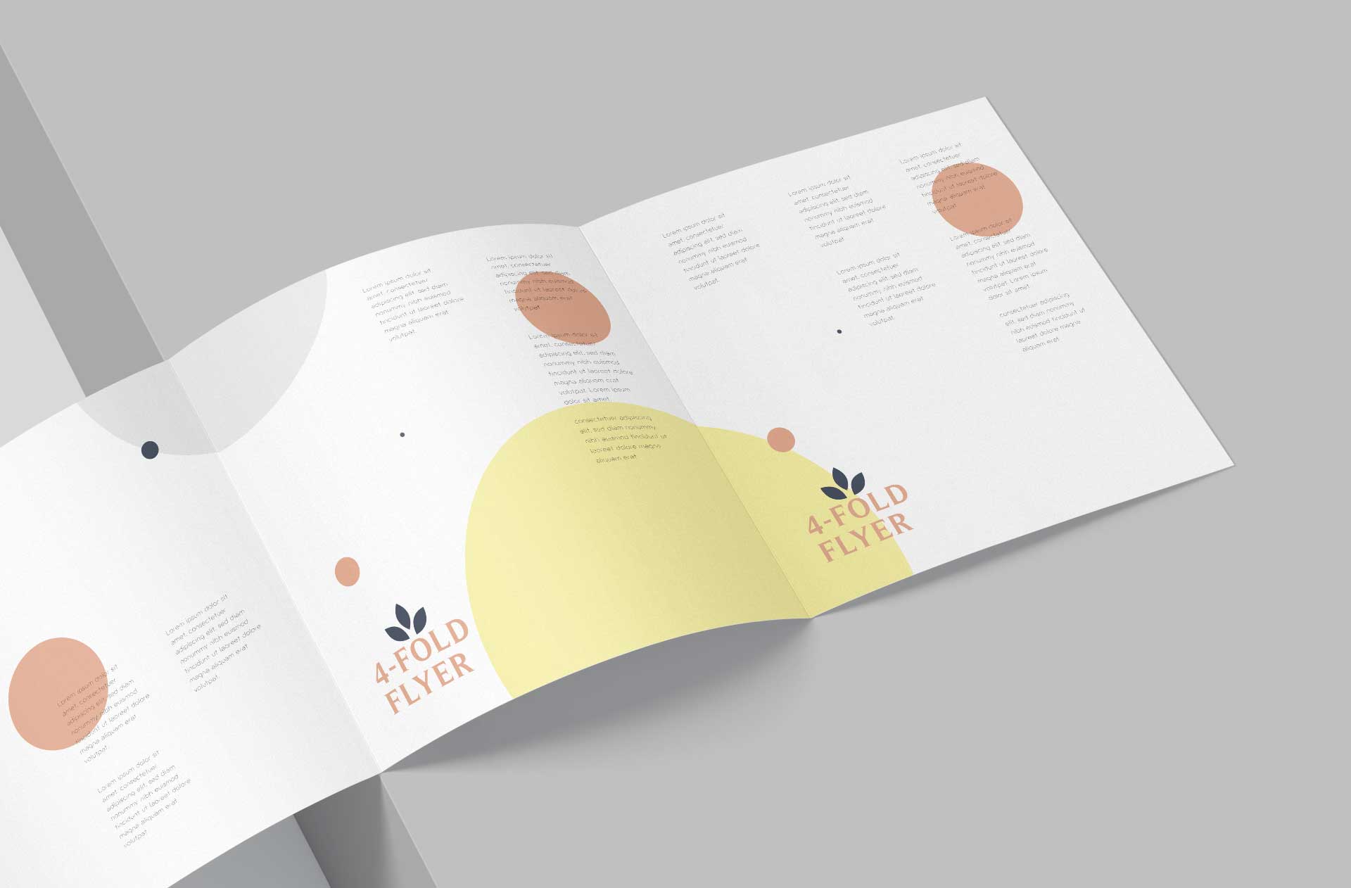 4-fold flyer mock-up
