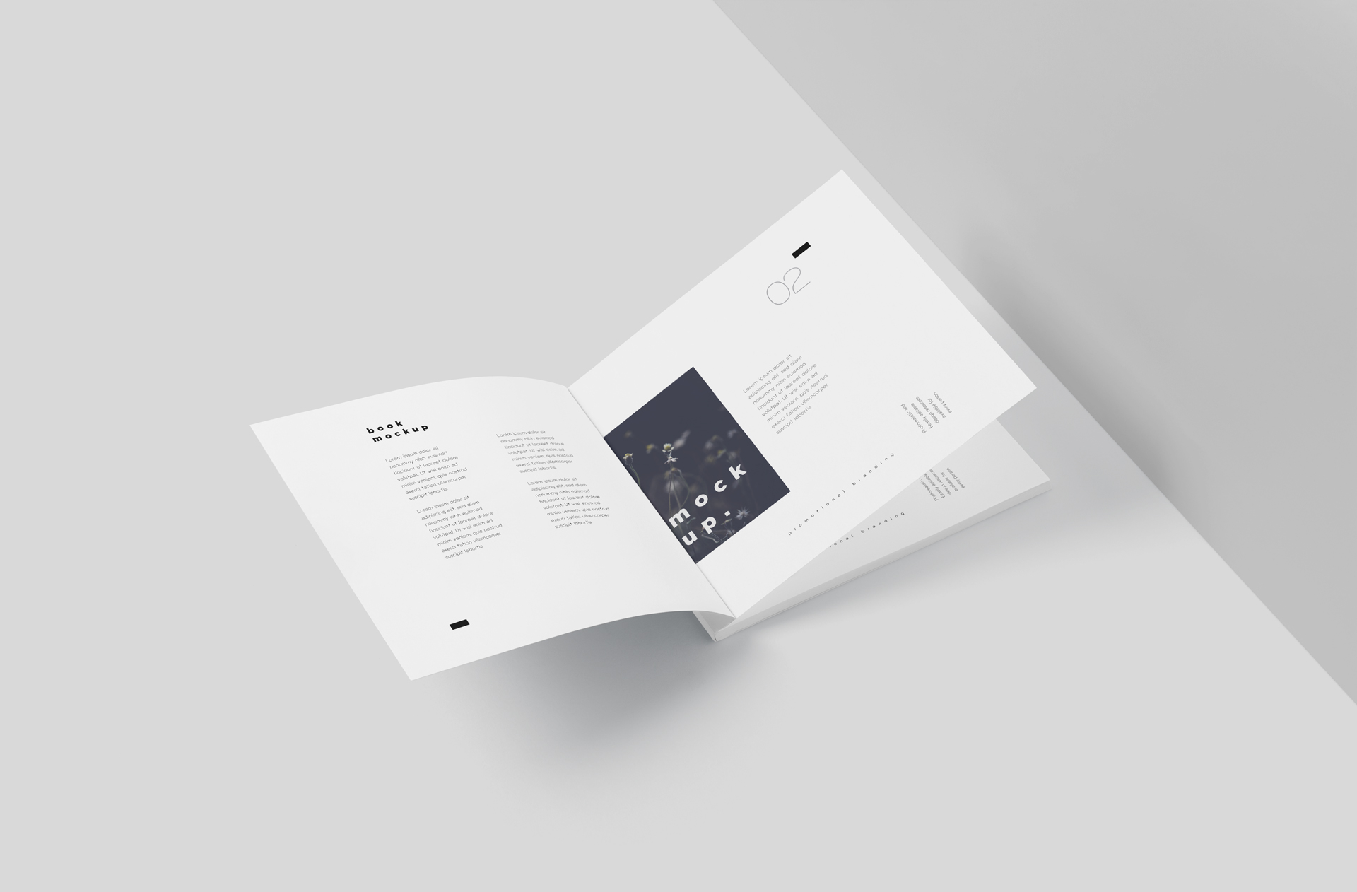 Professional Square Book Cover Mockup