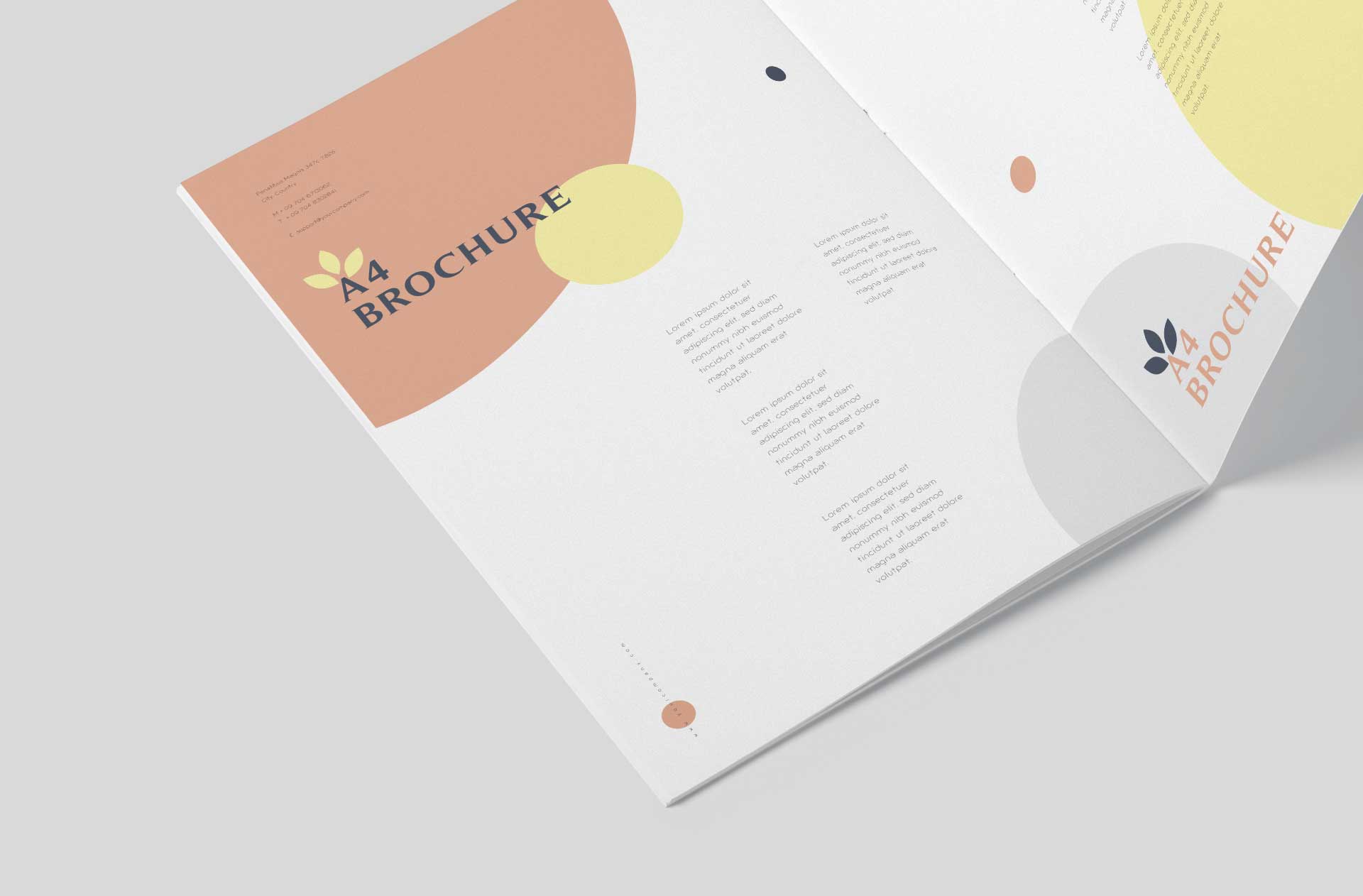 A4 brochure branding mock-up