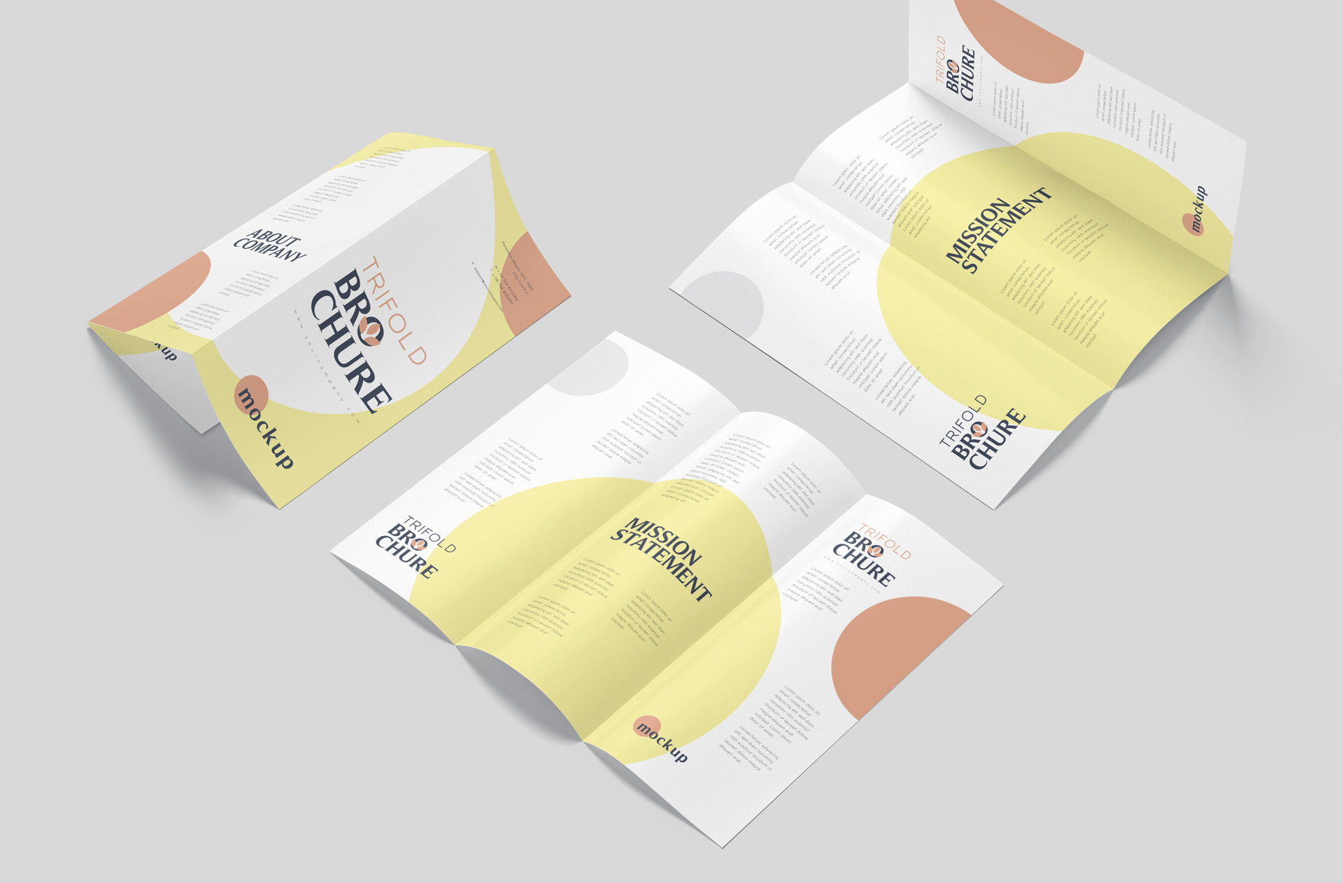 Modern Trifold Brochure Mockup for Branding