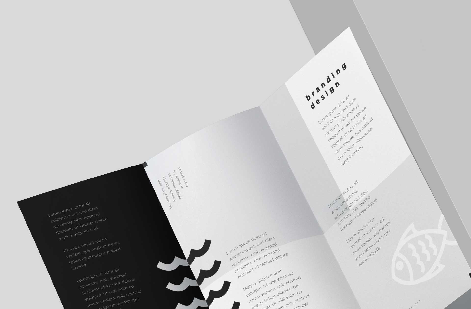 A4 trifold mockup