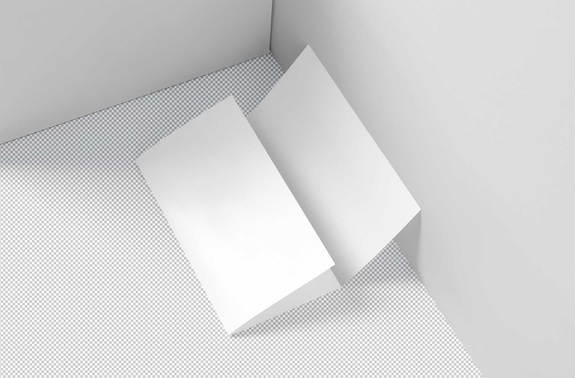 bi-fold brochure mockup