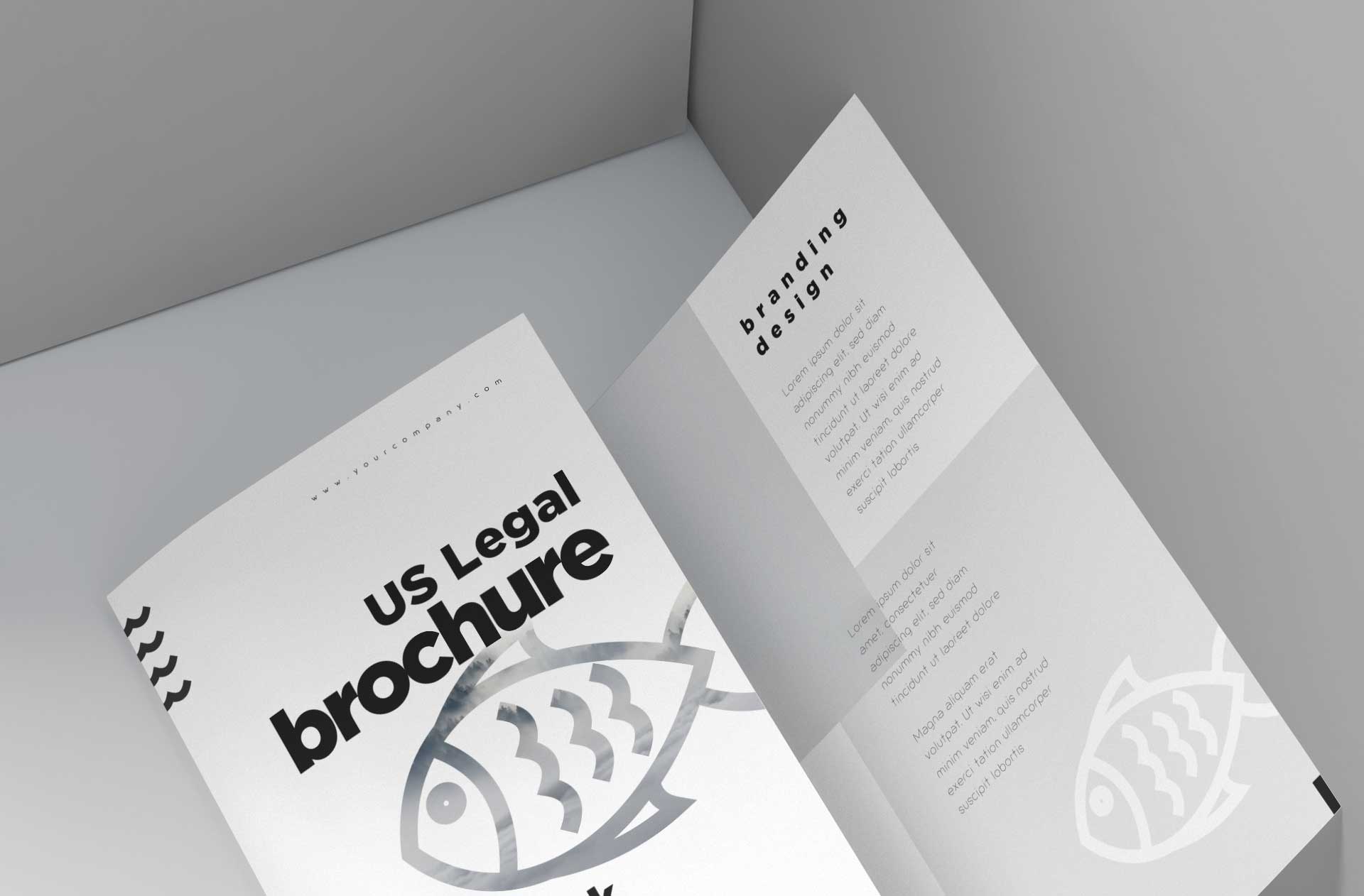 bi-fold brochure mockup