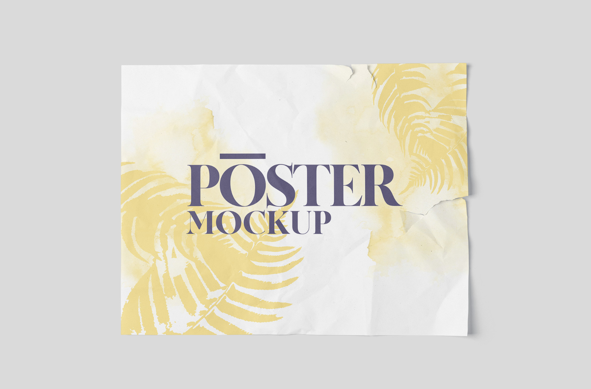 Vintage Wrinkled Poster Mockup Authentic Paper Effect