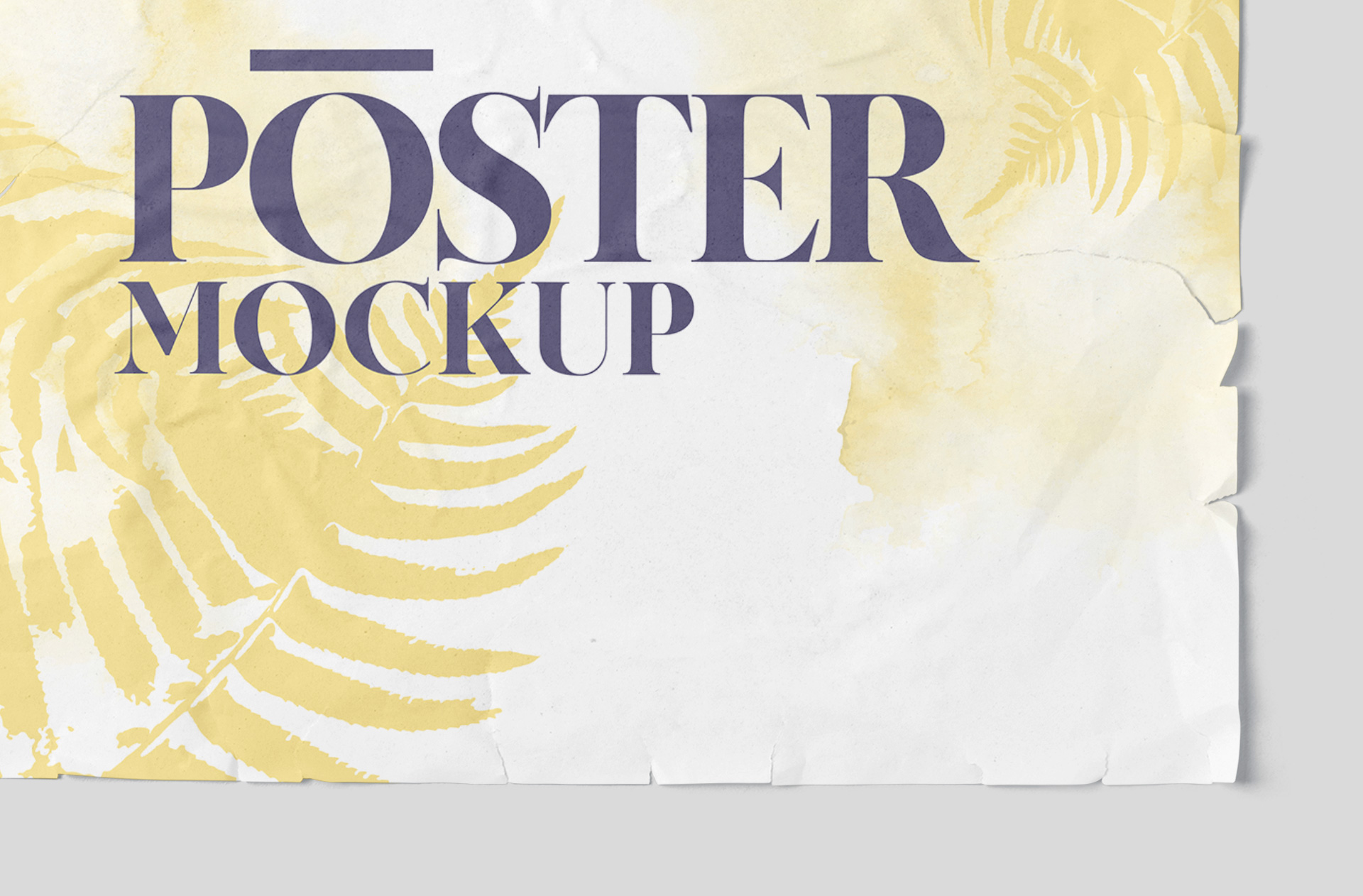 folded paper mock-up