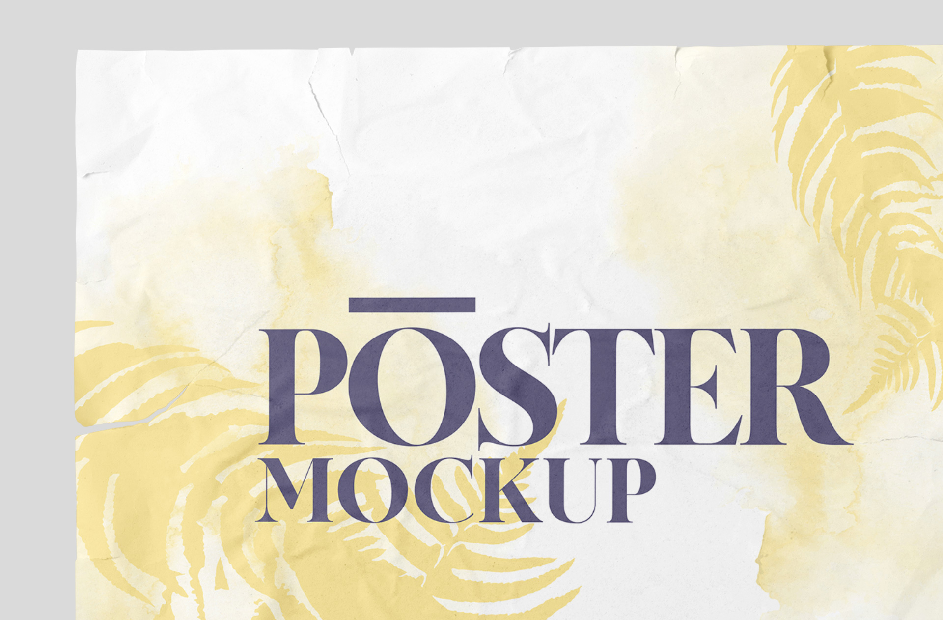 folded paper mock-up