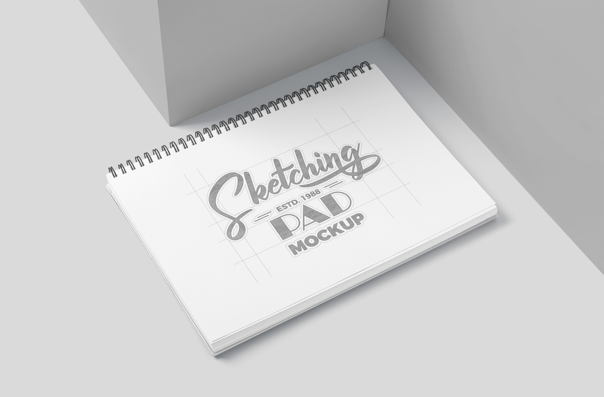 Spiral Sketchbook Mock-up High-Quality Art Display