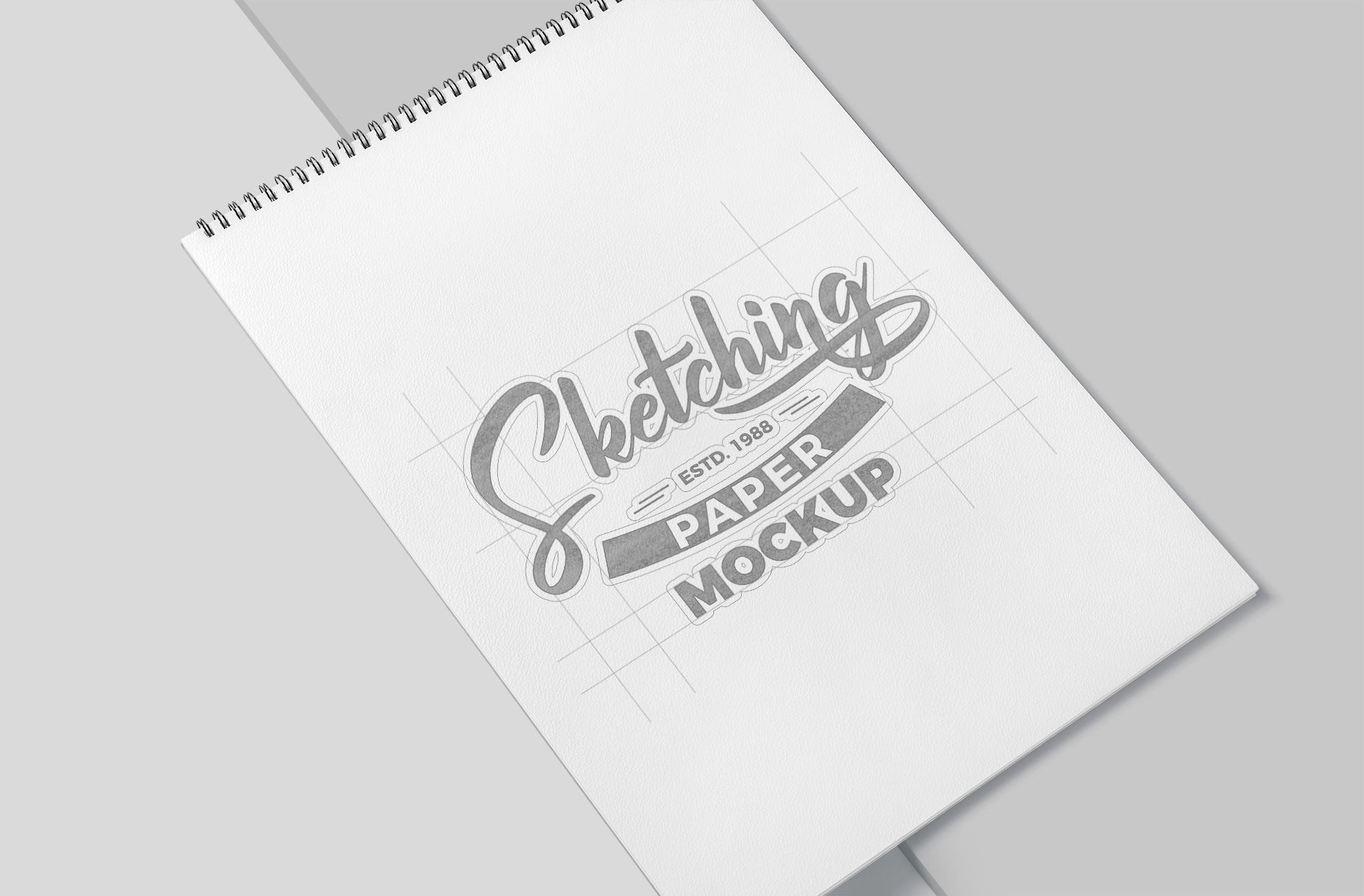 Minimalist Art Pad Mock-up Vertical Sketchbook
