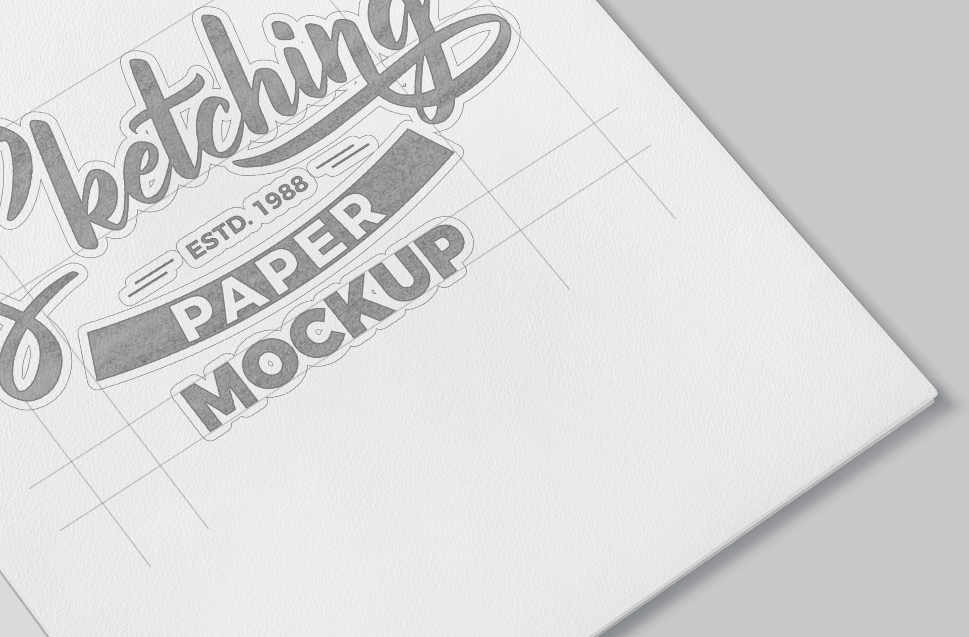 elegant paper mock-up