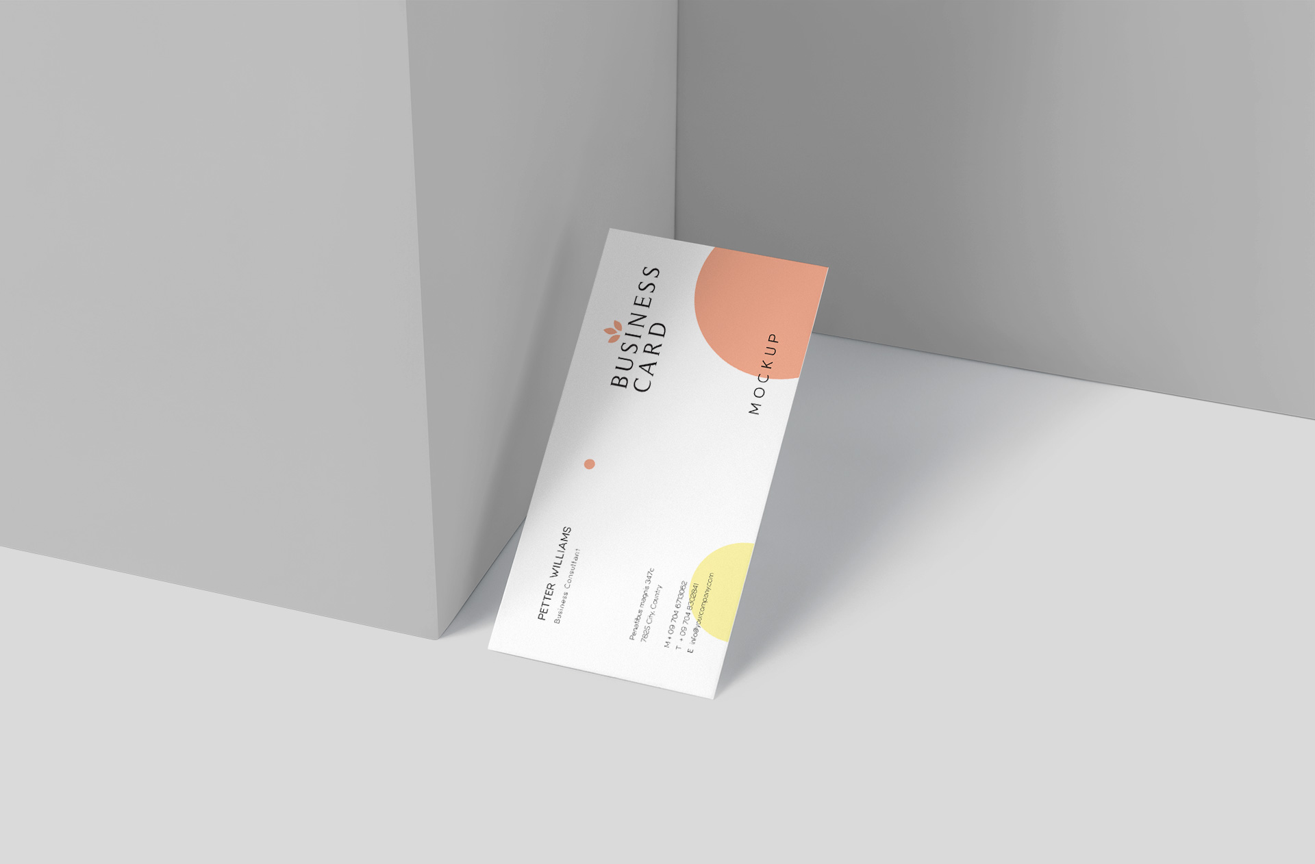 Floating Business Card Mock-up Elegant Name Card Design