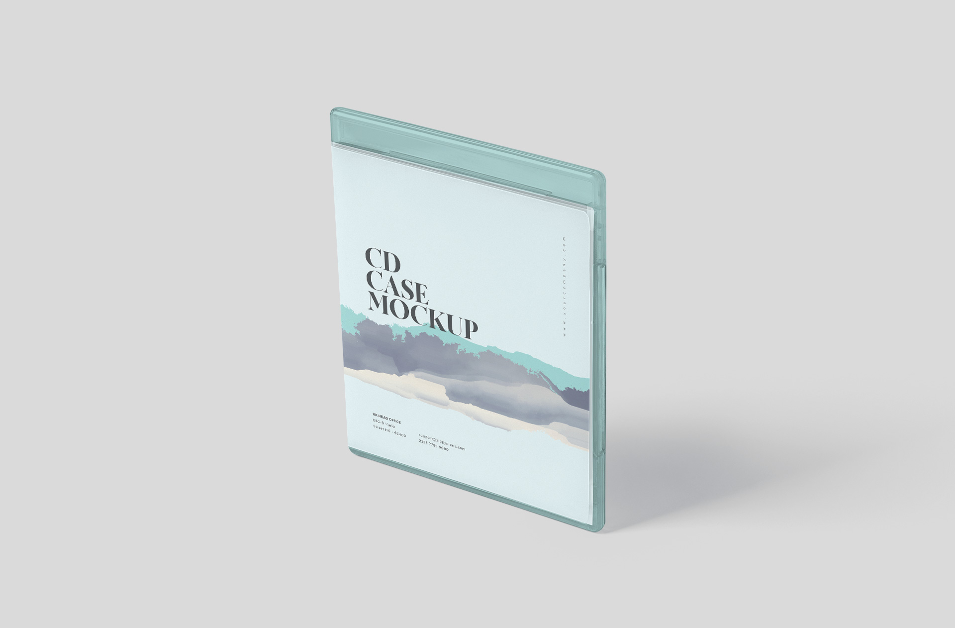 Minimalist CD Case Mockup with Transparent Cover