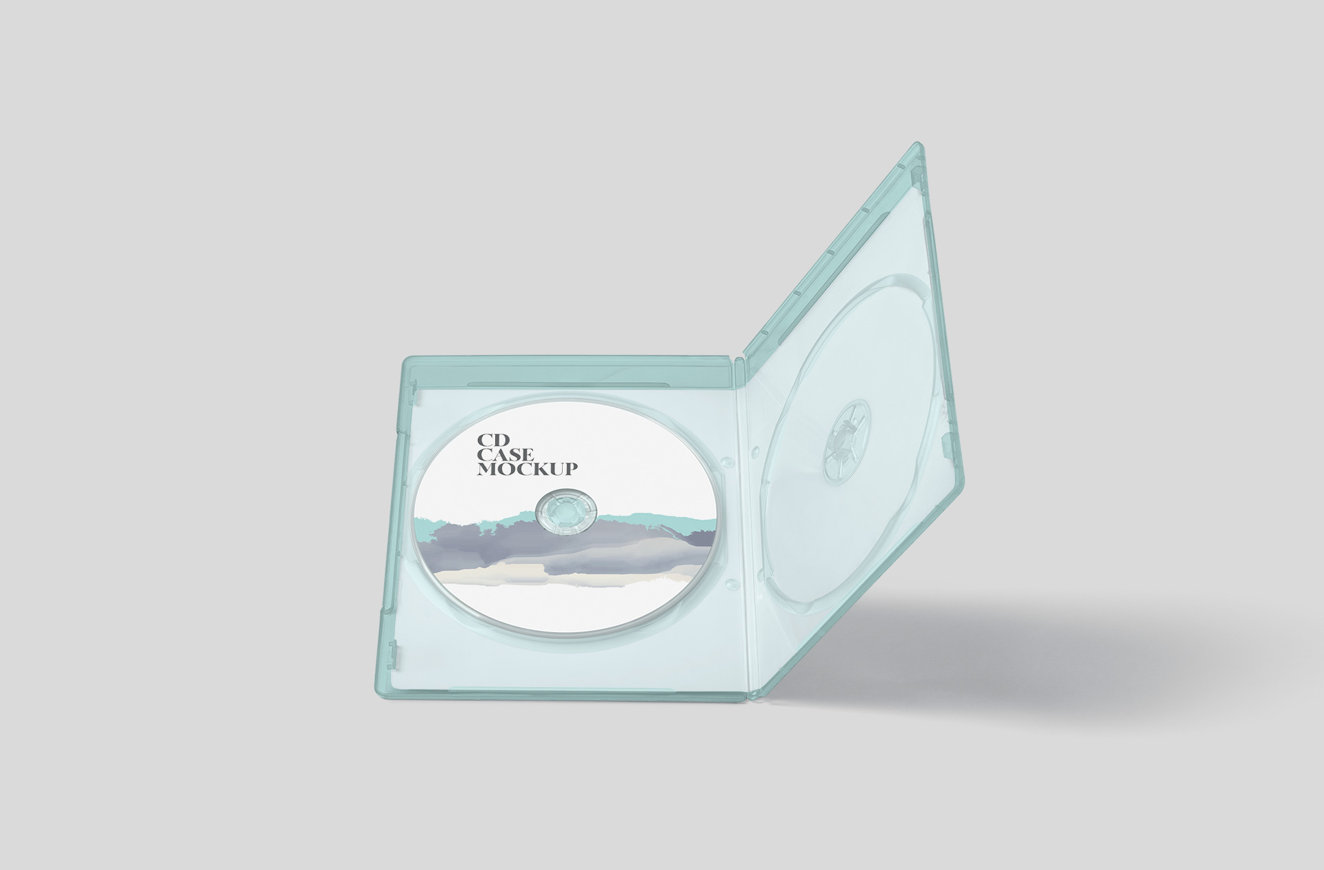 Open CD Jewel Case Mock-Up for Album Cover Design