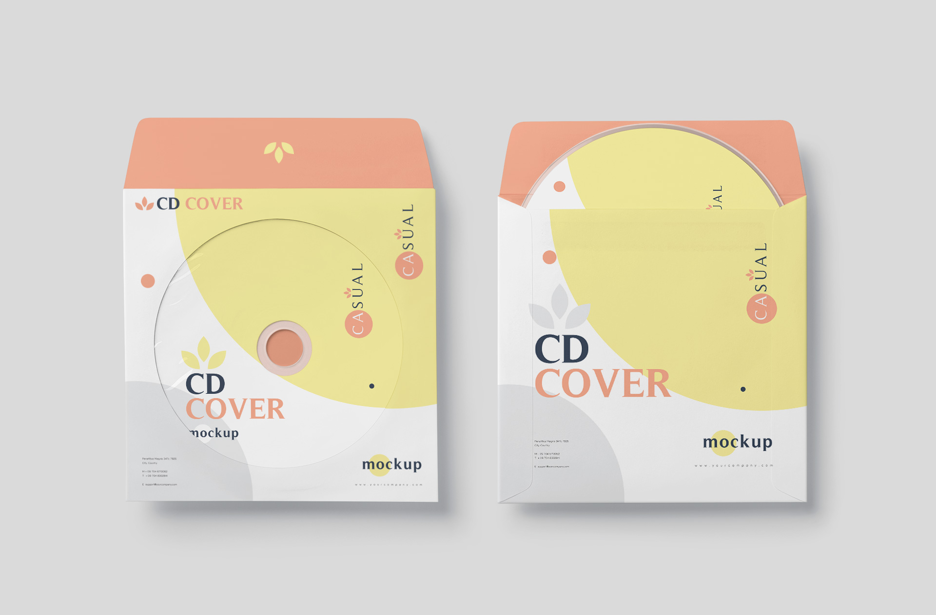 Realistic CD Mockup with Soft Shadows