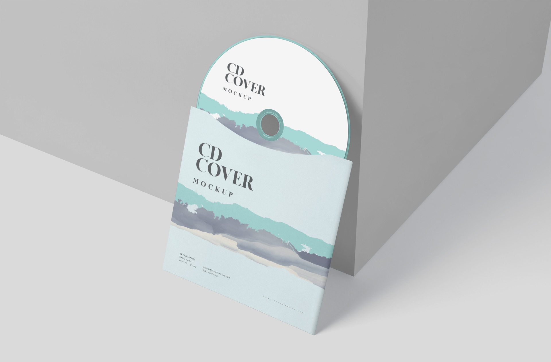 Minimalist CD Cover Mockup with Sleeve