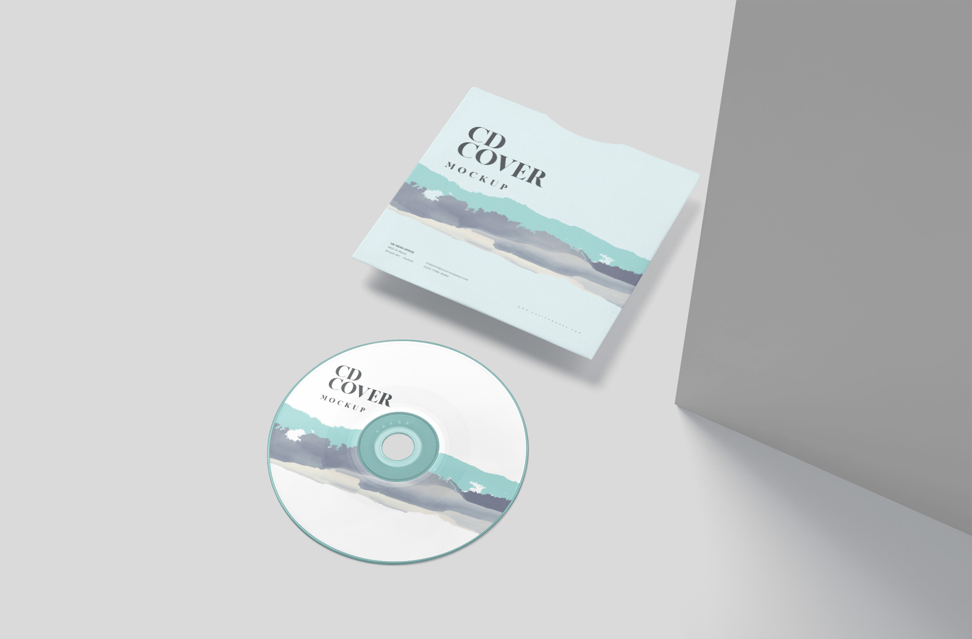 Floating CD Sleeve Mockup for Modern Branding