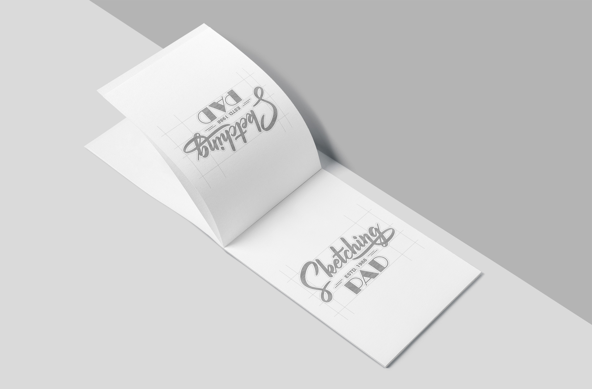 Folded Sketchbook Mockup Dynamic Paper Effect