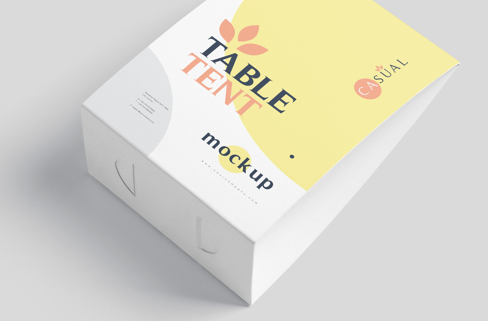advertising tent card