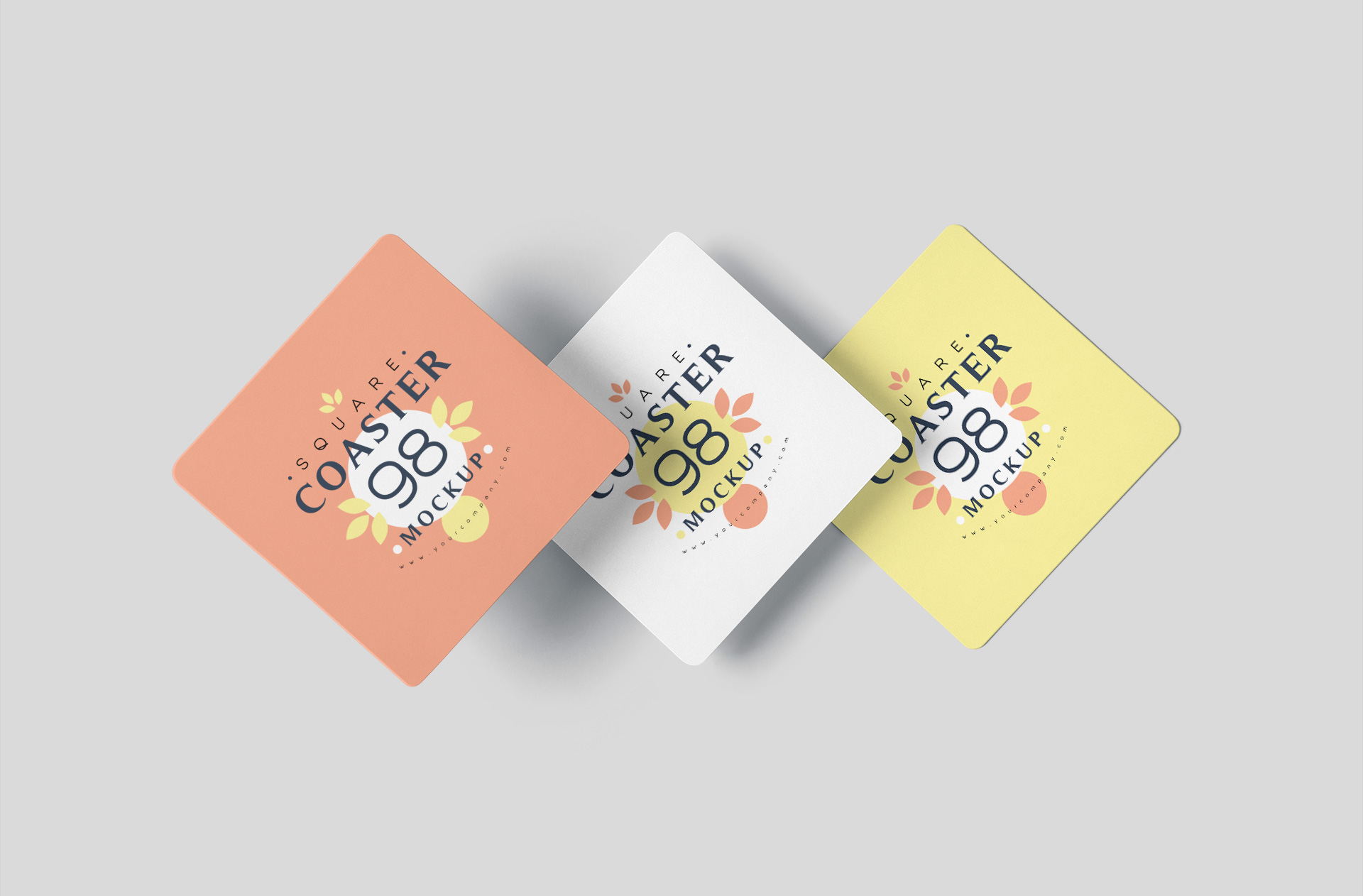 Stylish Coaster Mockup High-Quality Drinkware PSD