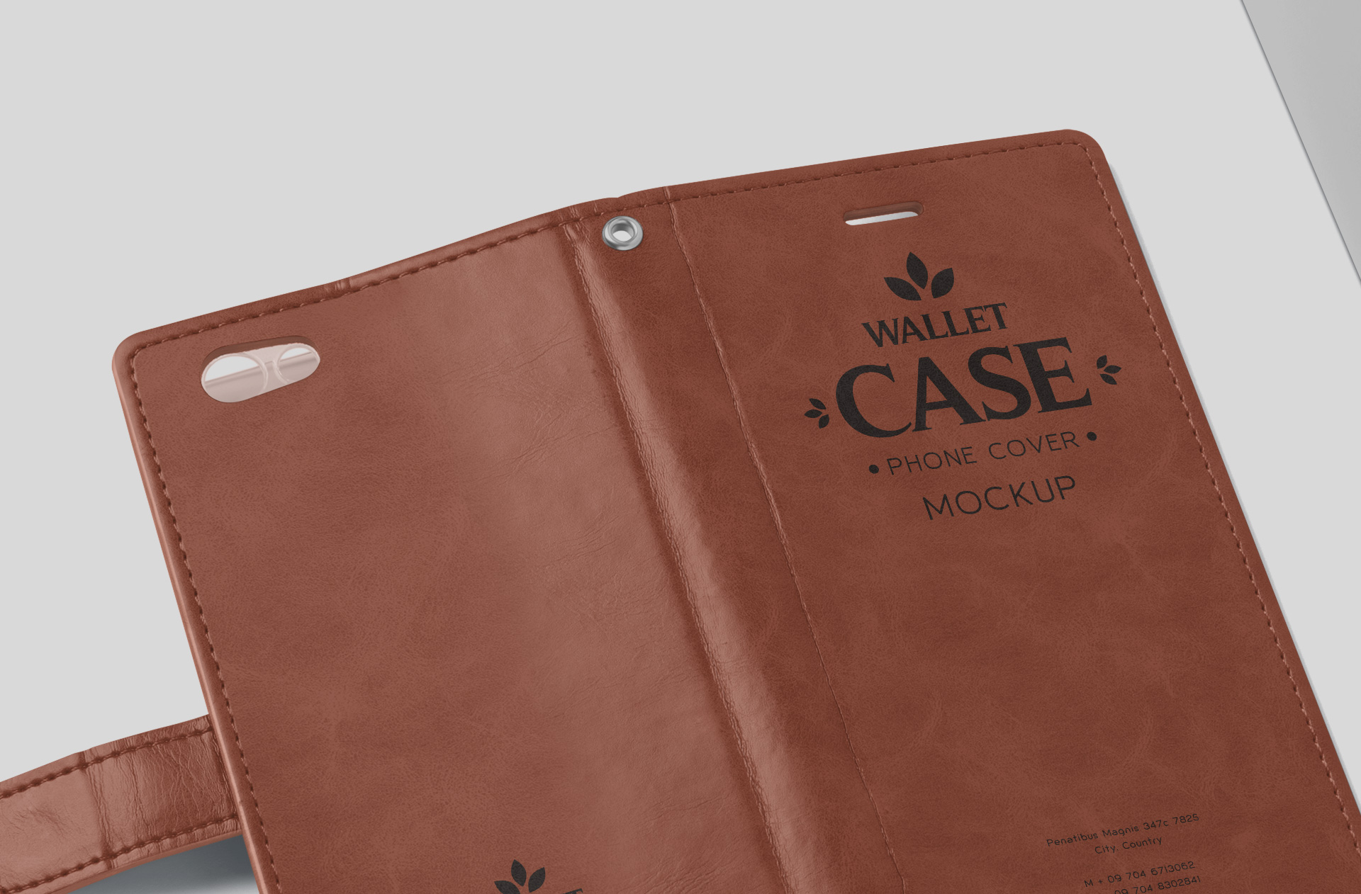 brown leather case template