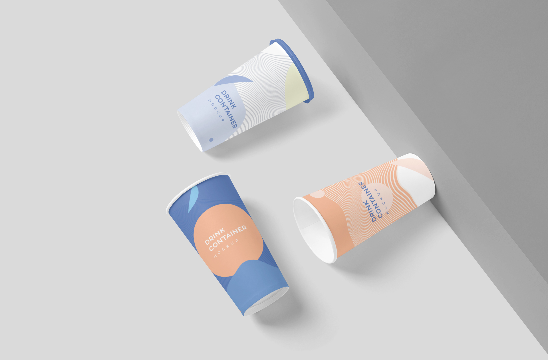 Floating Paper Cup Mockup – Realistic Disposable Design