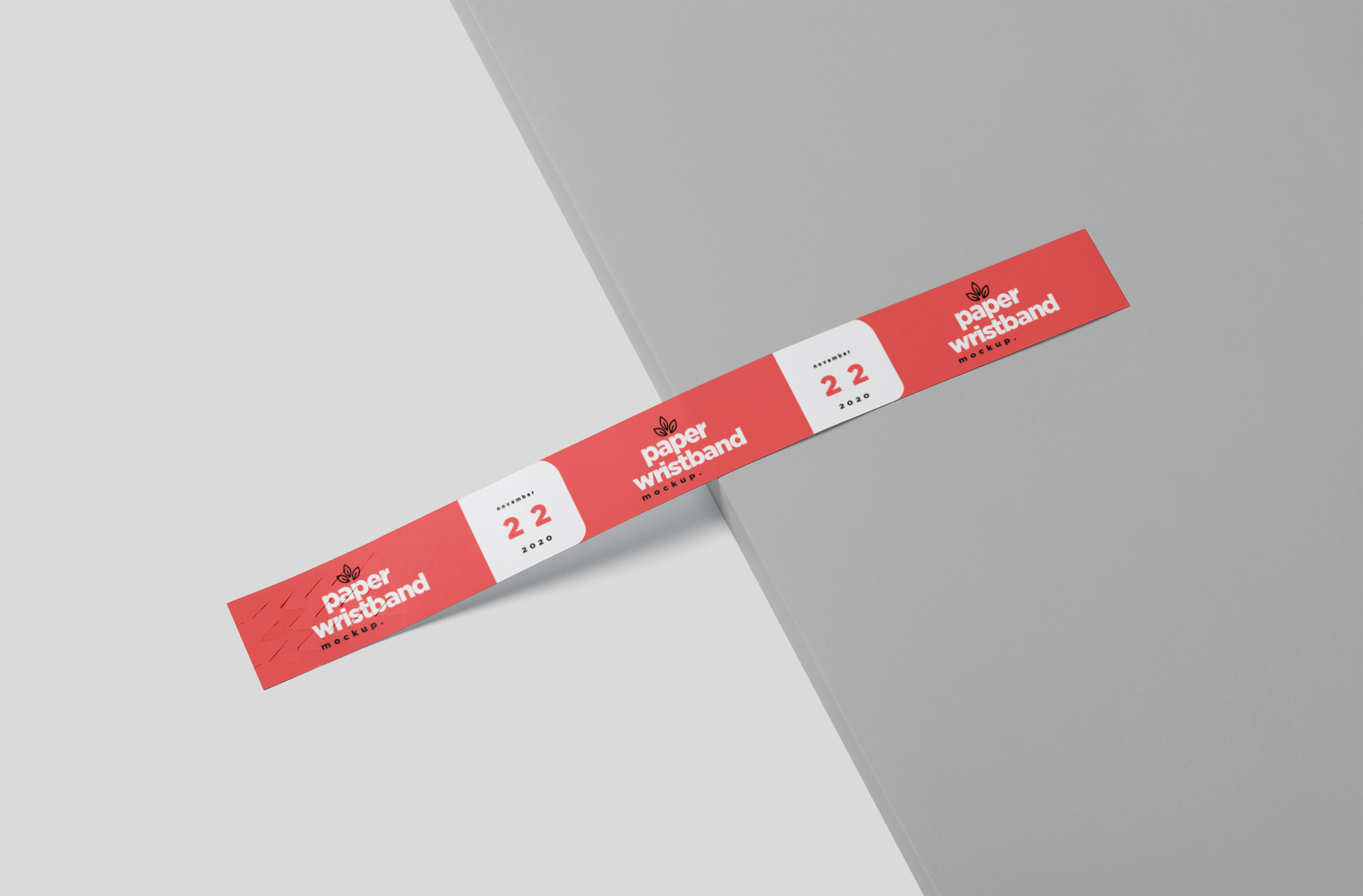 Flat Paper Wristband Mockup – Customizable Design