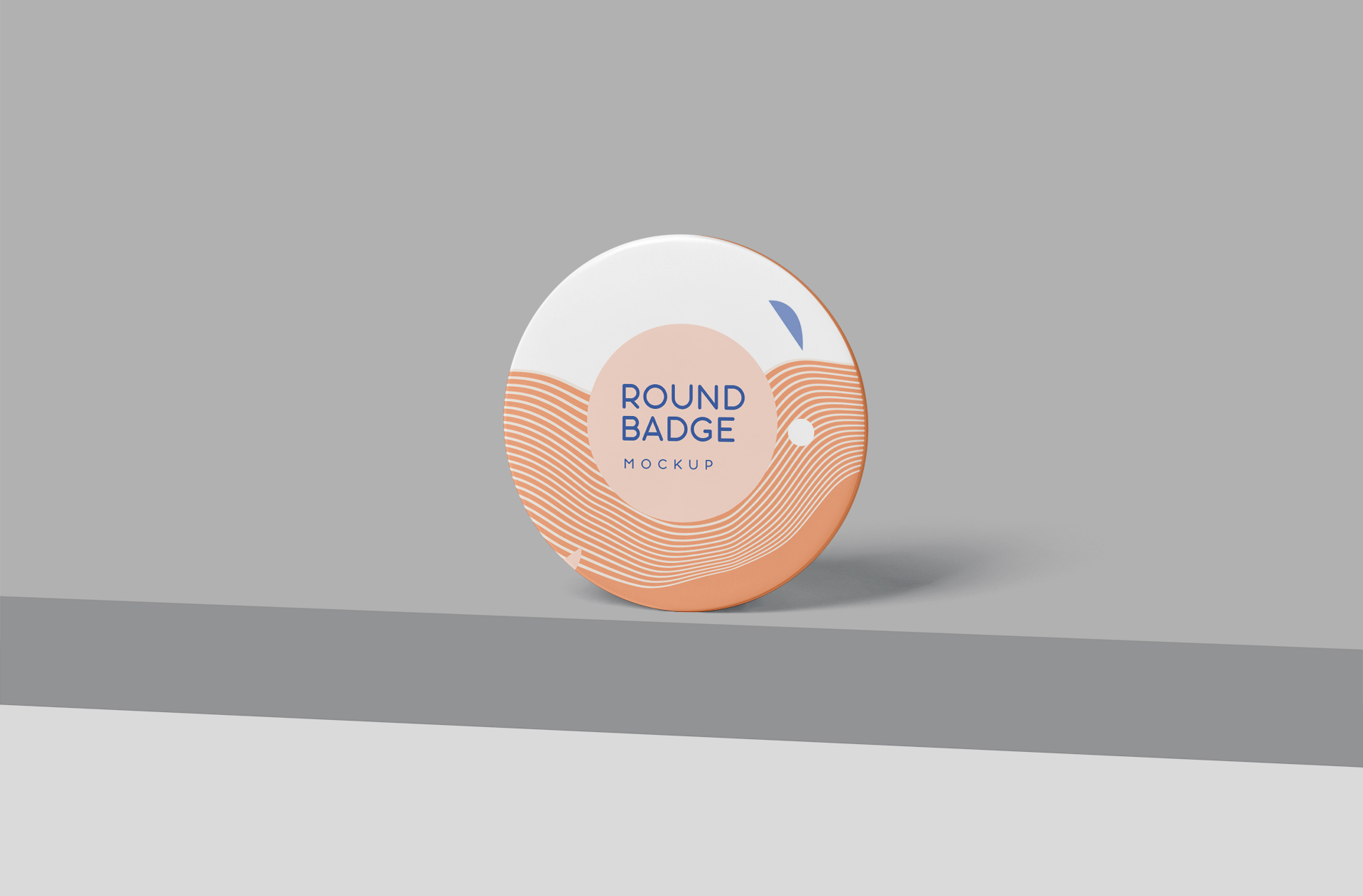 Minimalist Round Badge Mockup Floating Design
