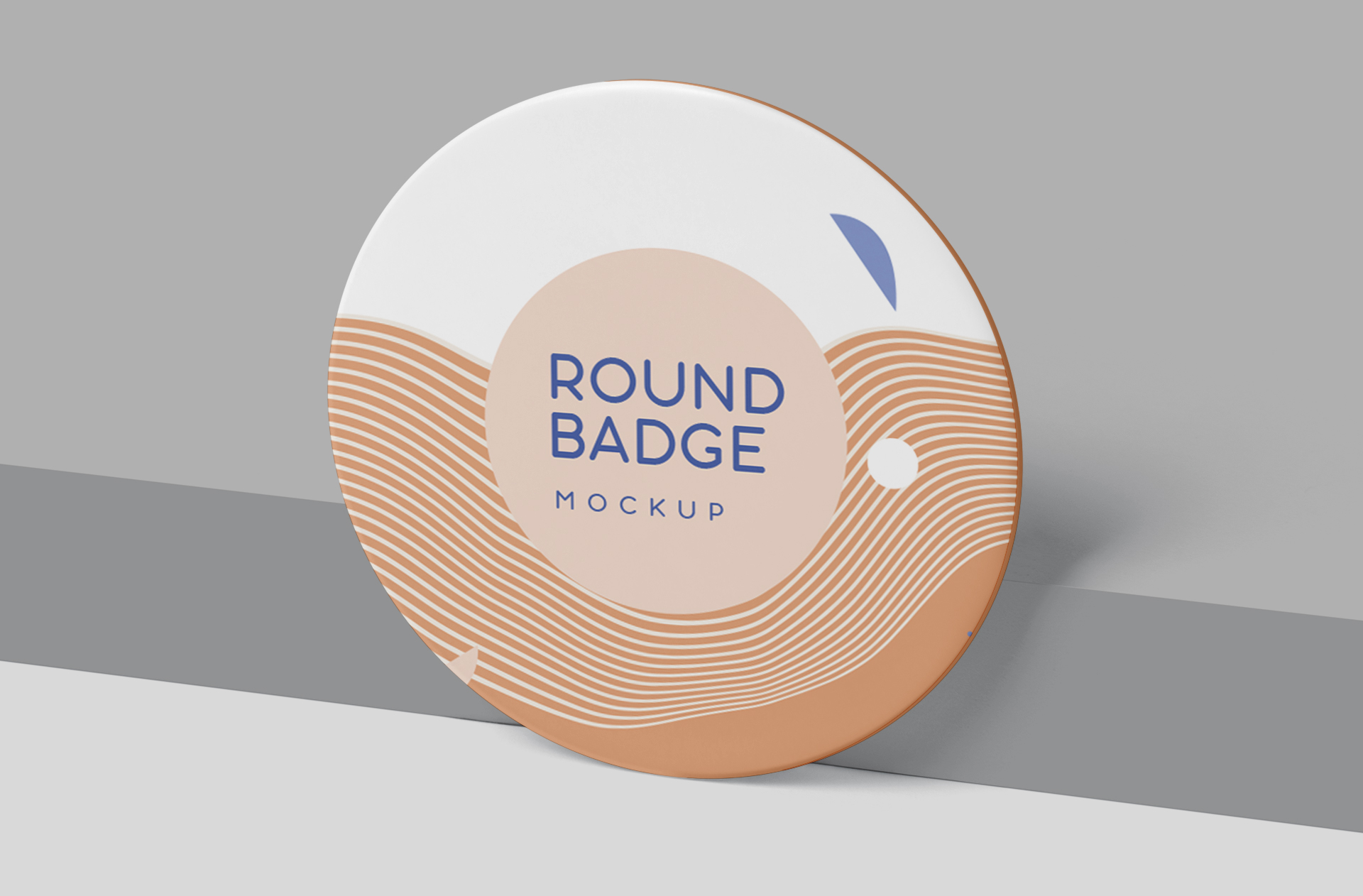 angled badge mock-up