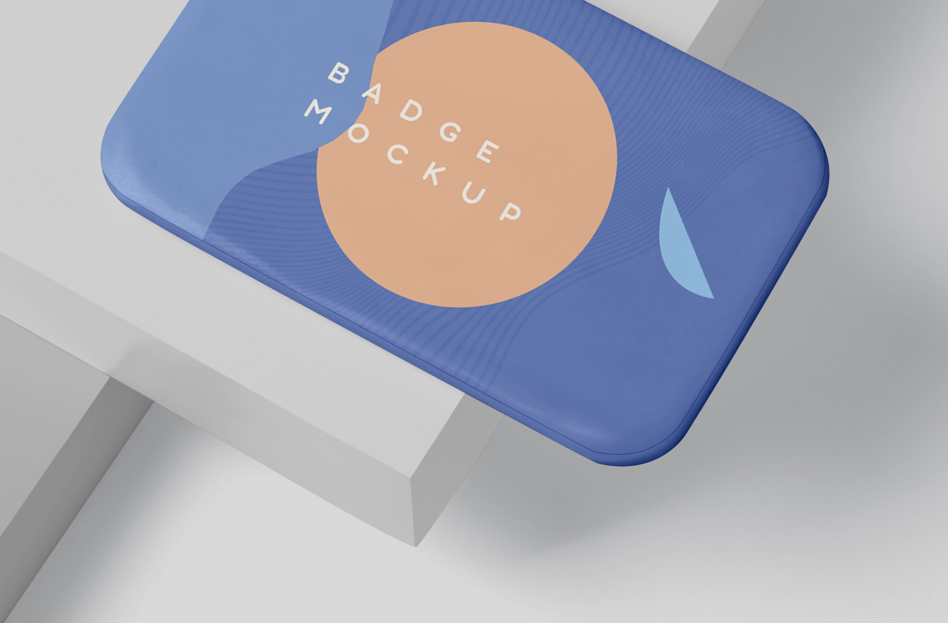 angled badge mock-up