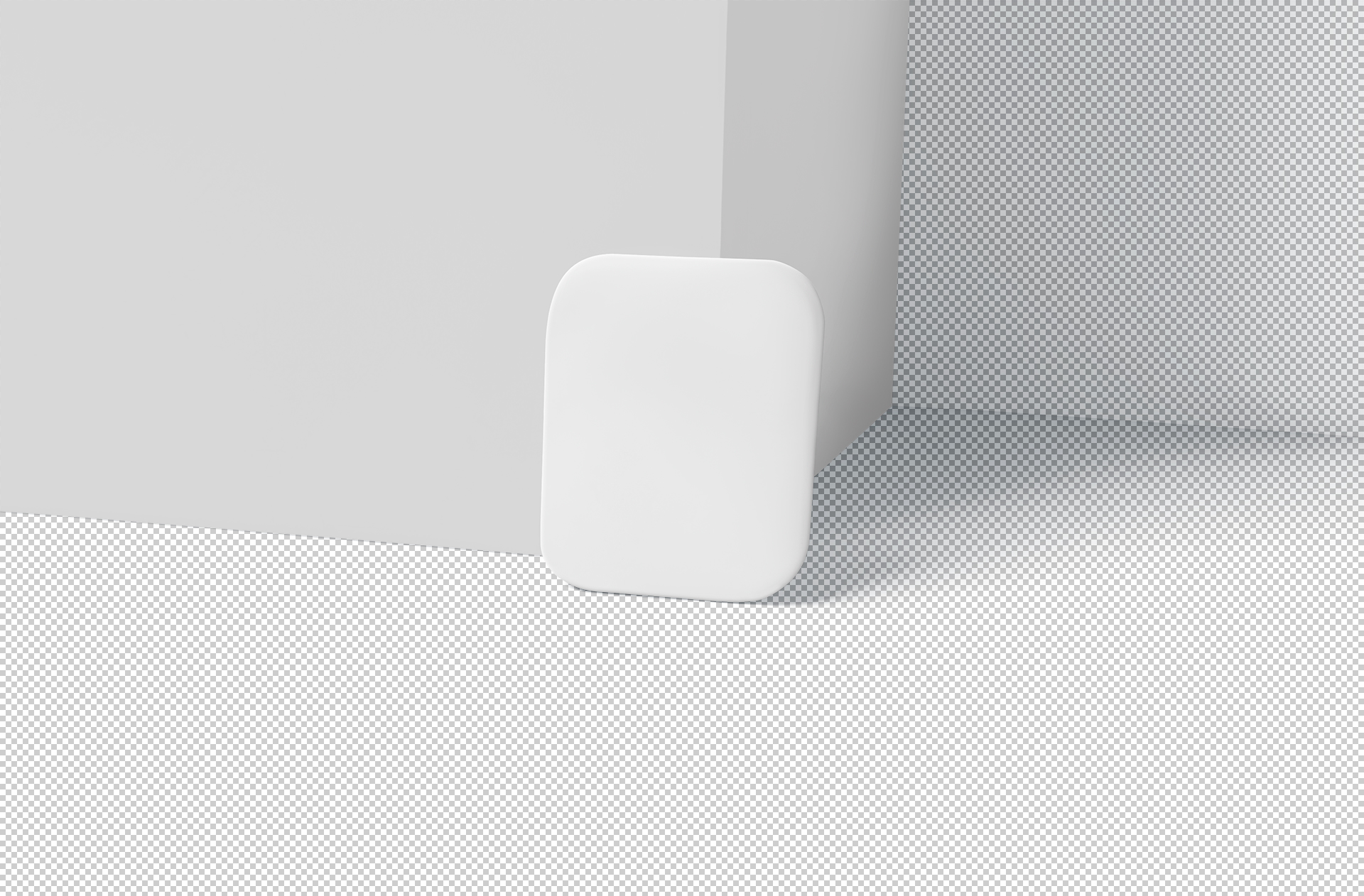 angled badge mock-up
