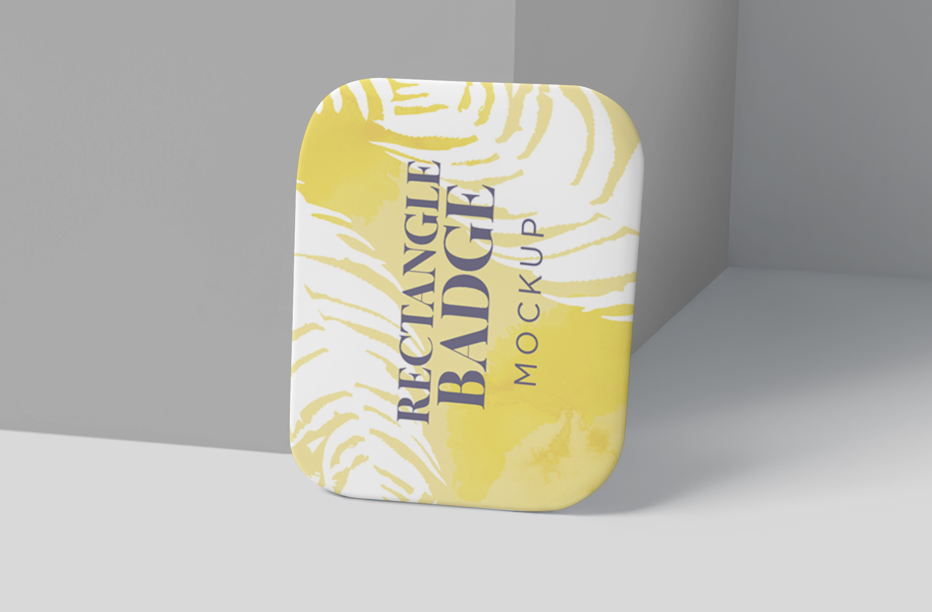 angled badge mock-up
