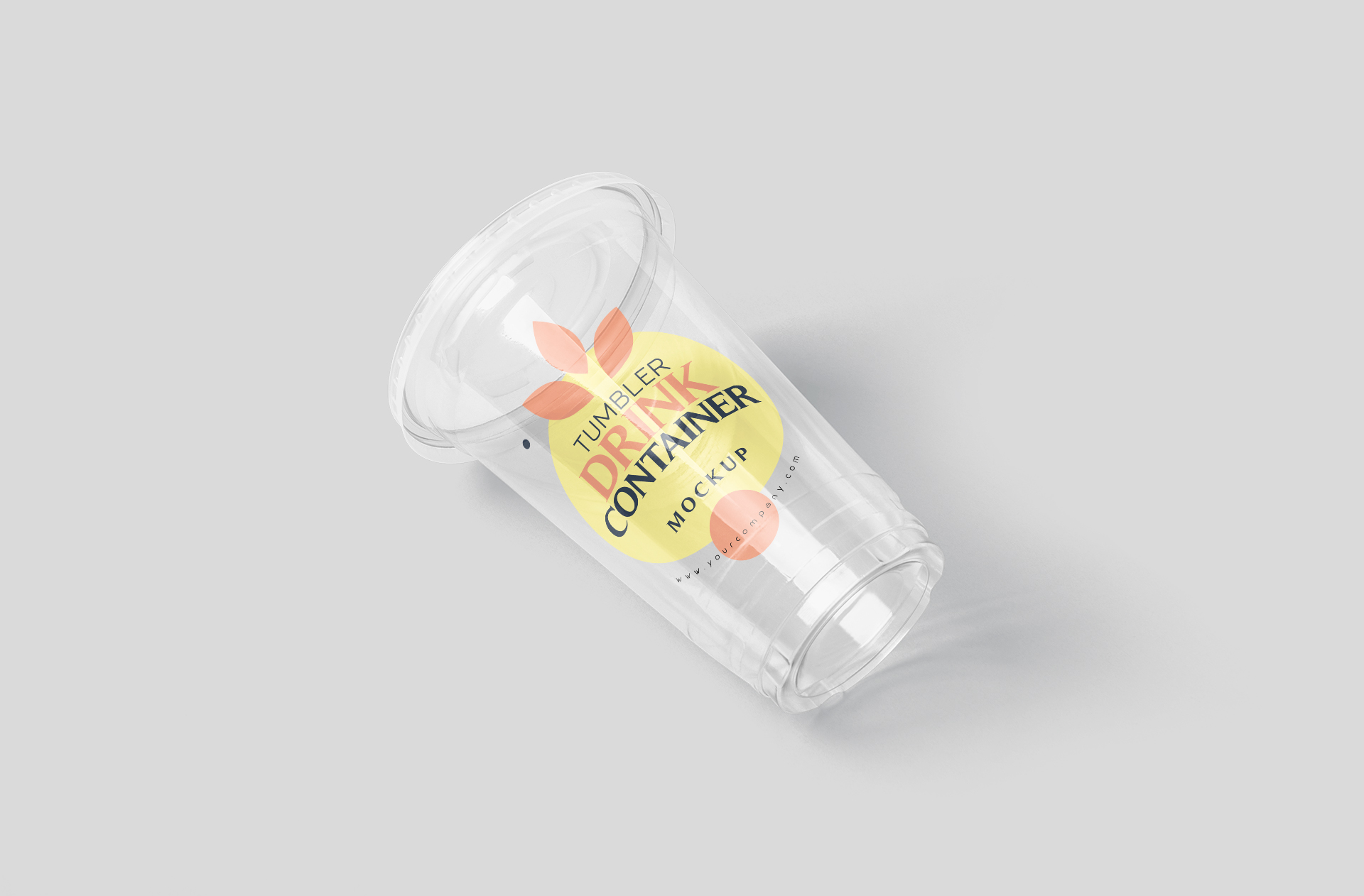 Floating Plastic Tumbler Cup Mockup Realistic