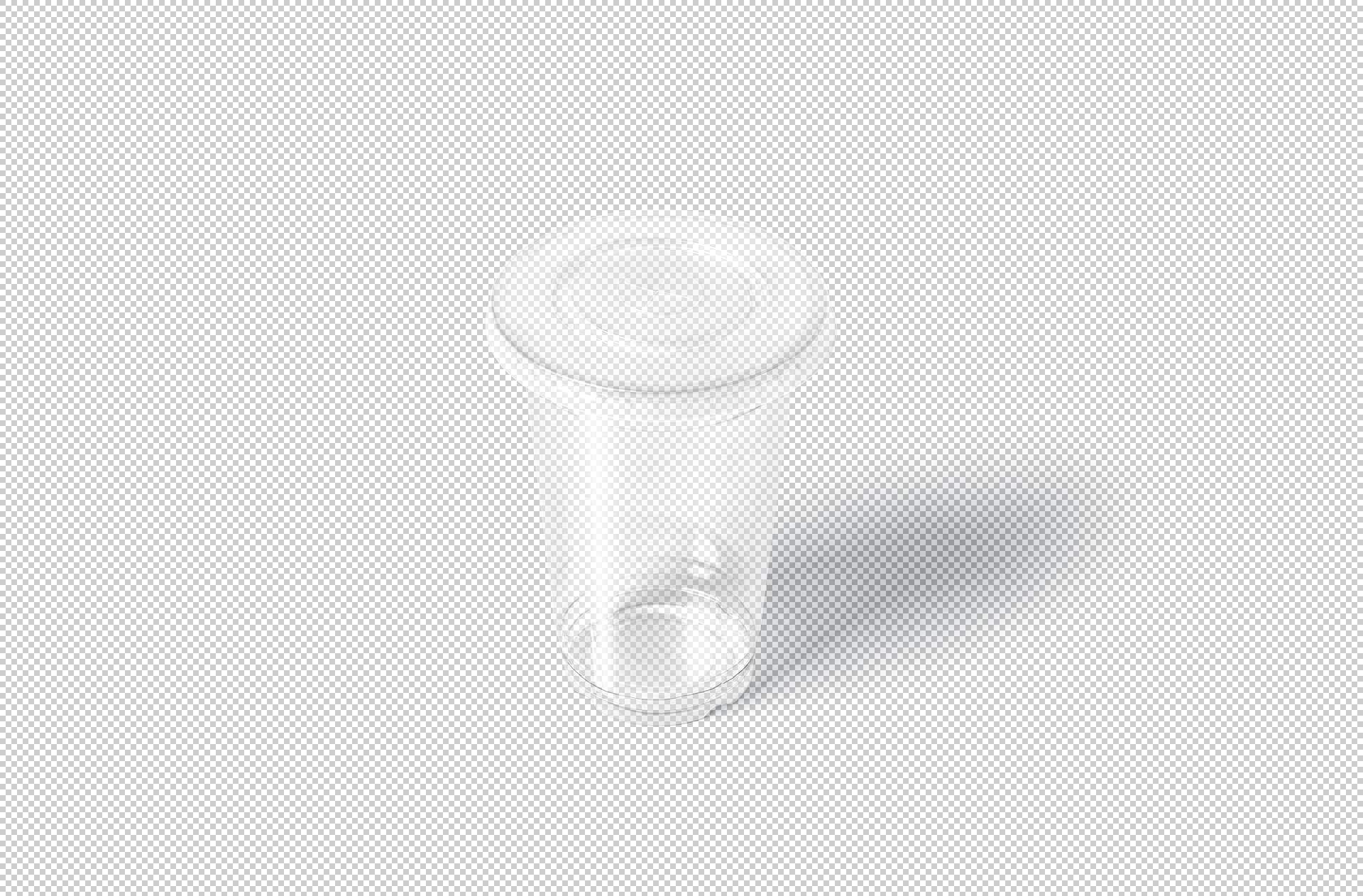 clear plastic cup mock-up