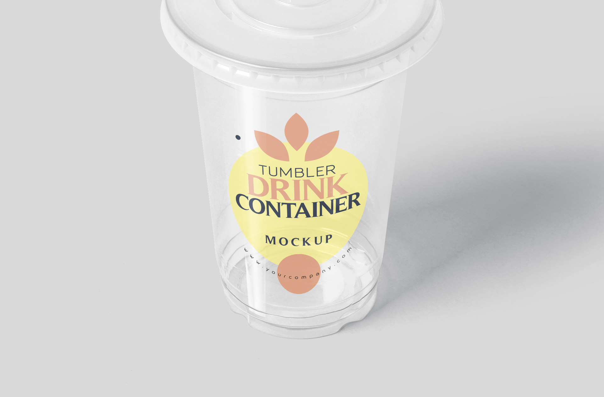 clear plastic cup mock-up