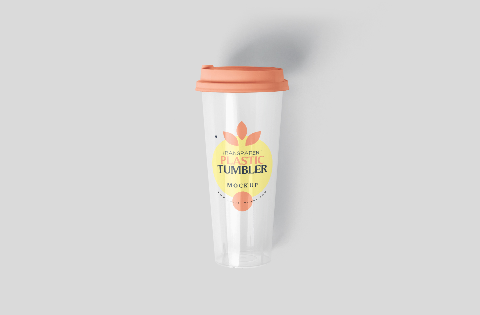 Standing Transparent Plastic Tumbler Mockup
