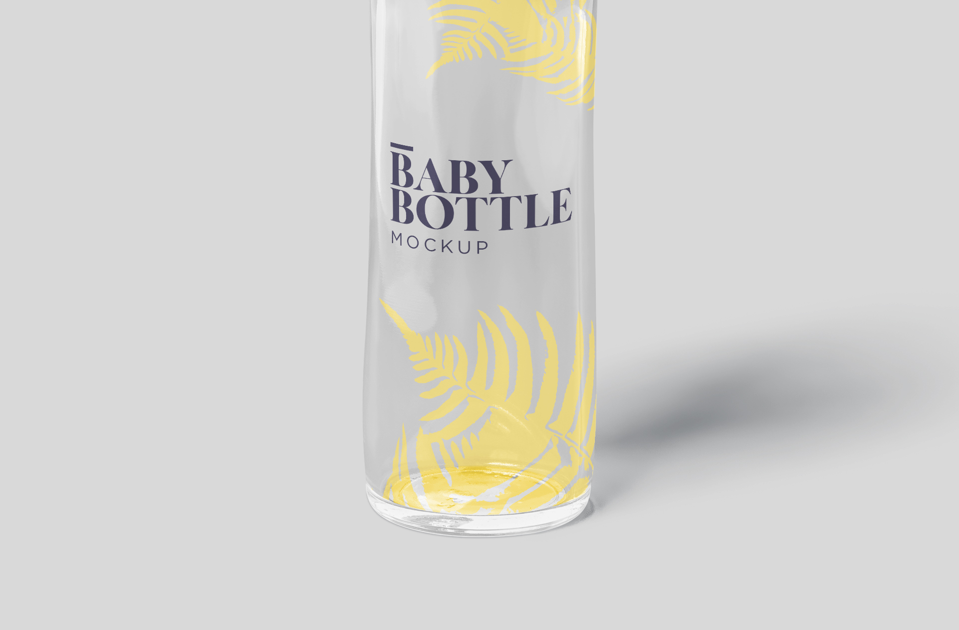 glass baby bottle template