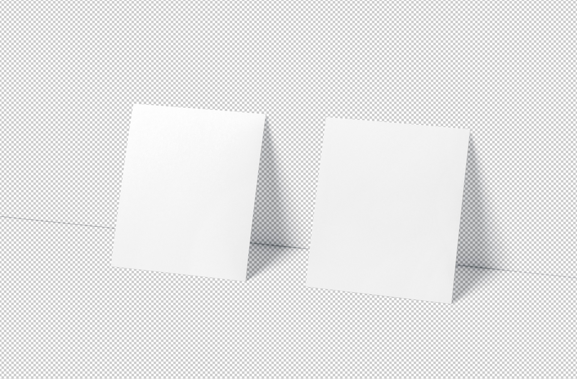 Minimalist Polaroid Card Mockup Realistic Display