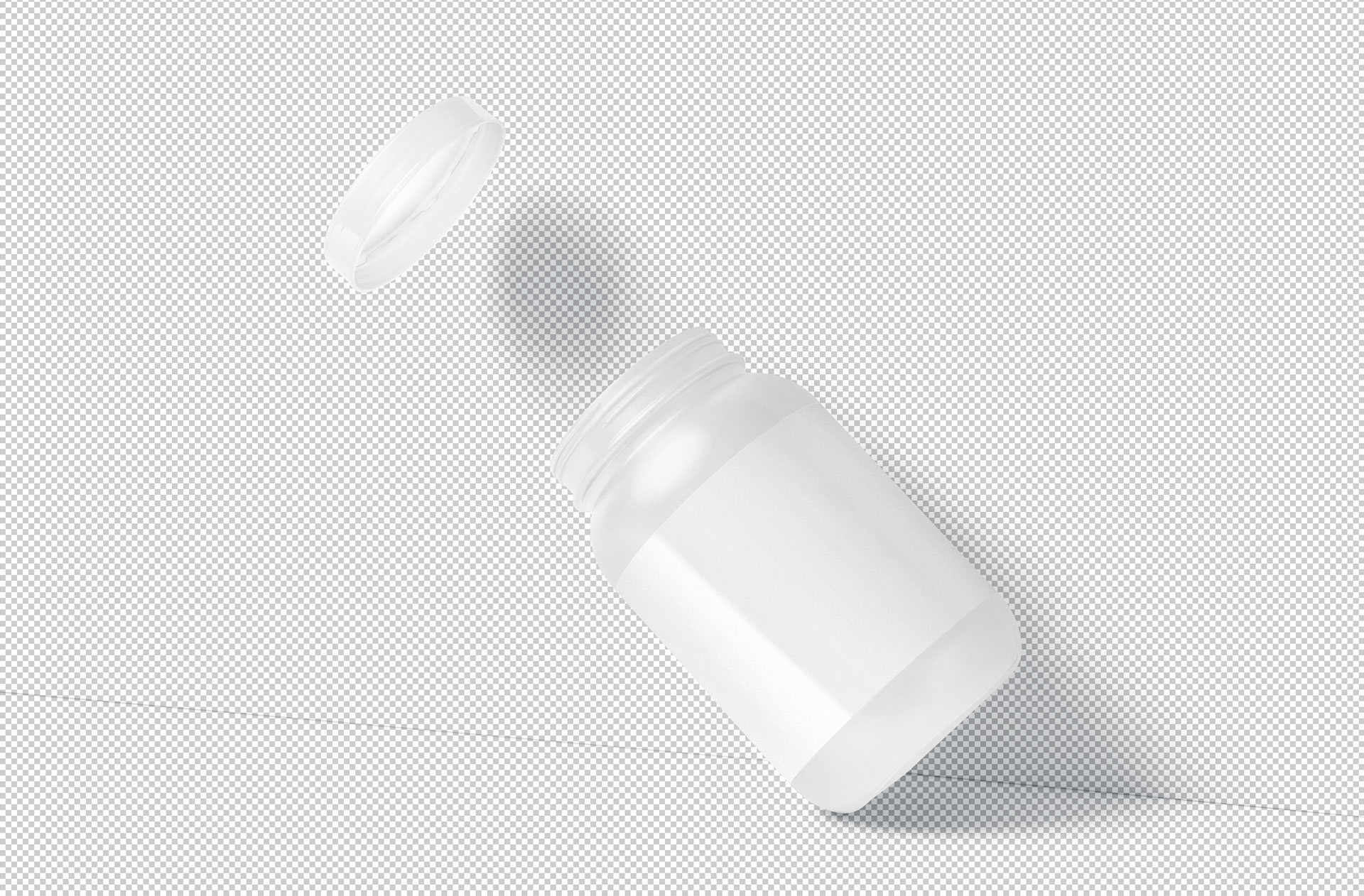 Floating Protein Jar Mockup Realistic Packaging