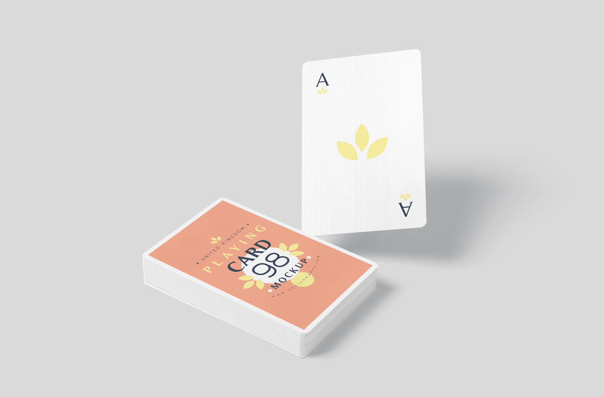 Playing Card Mockup Realistic Custom Card Design