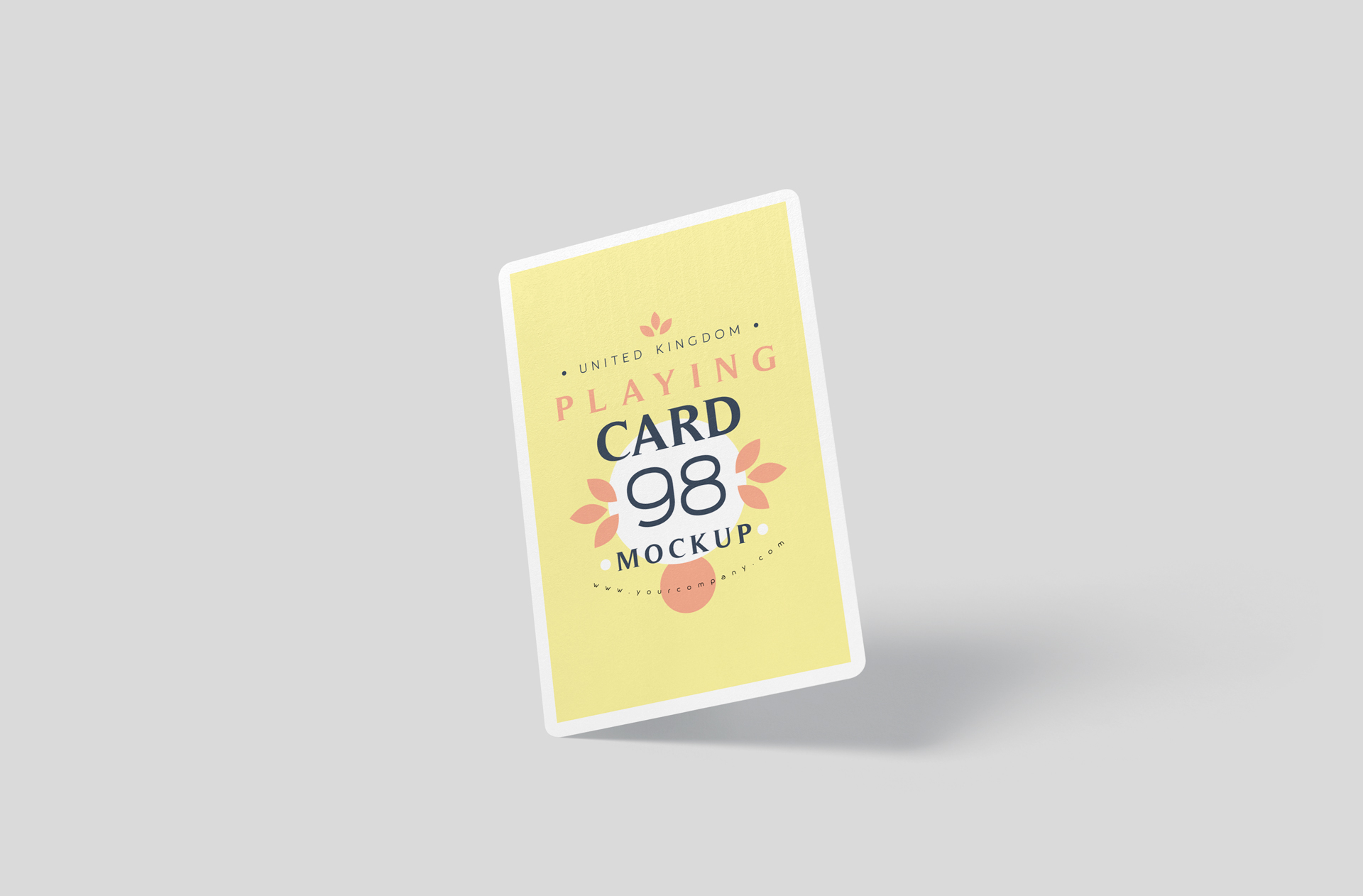 Realistic Playing Card Mockup High-Quality PSD