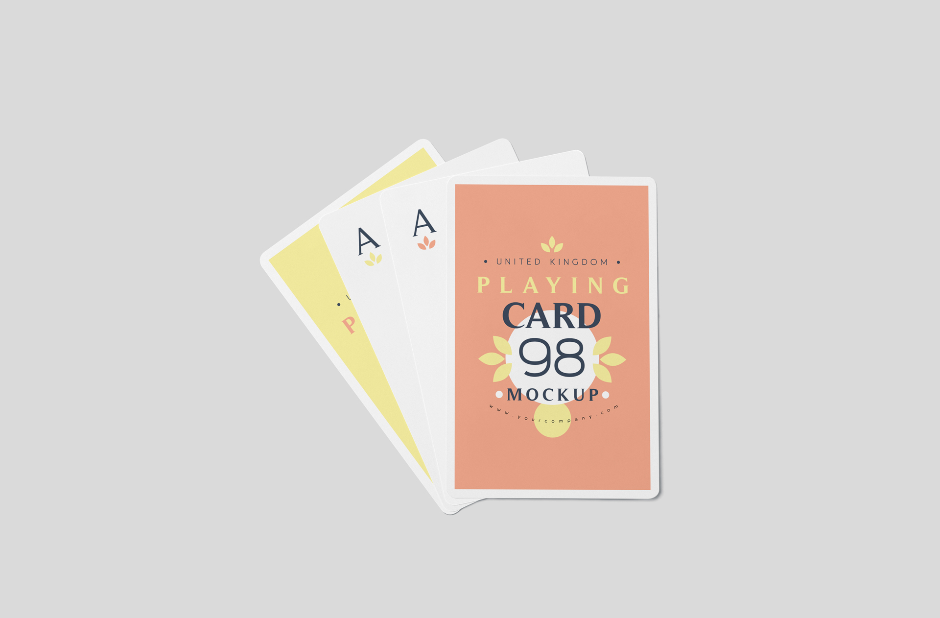 Elegant Playing Card Mockup Premium Poker Deck PSD