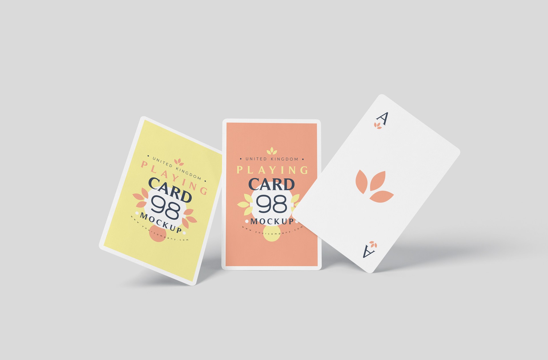 Modern Playing Card Mockup High-Resolution PSD