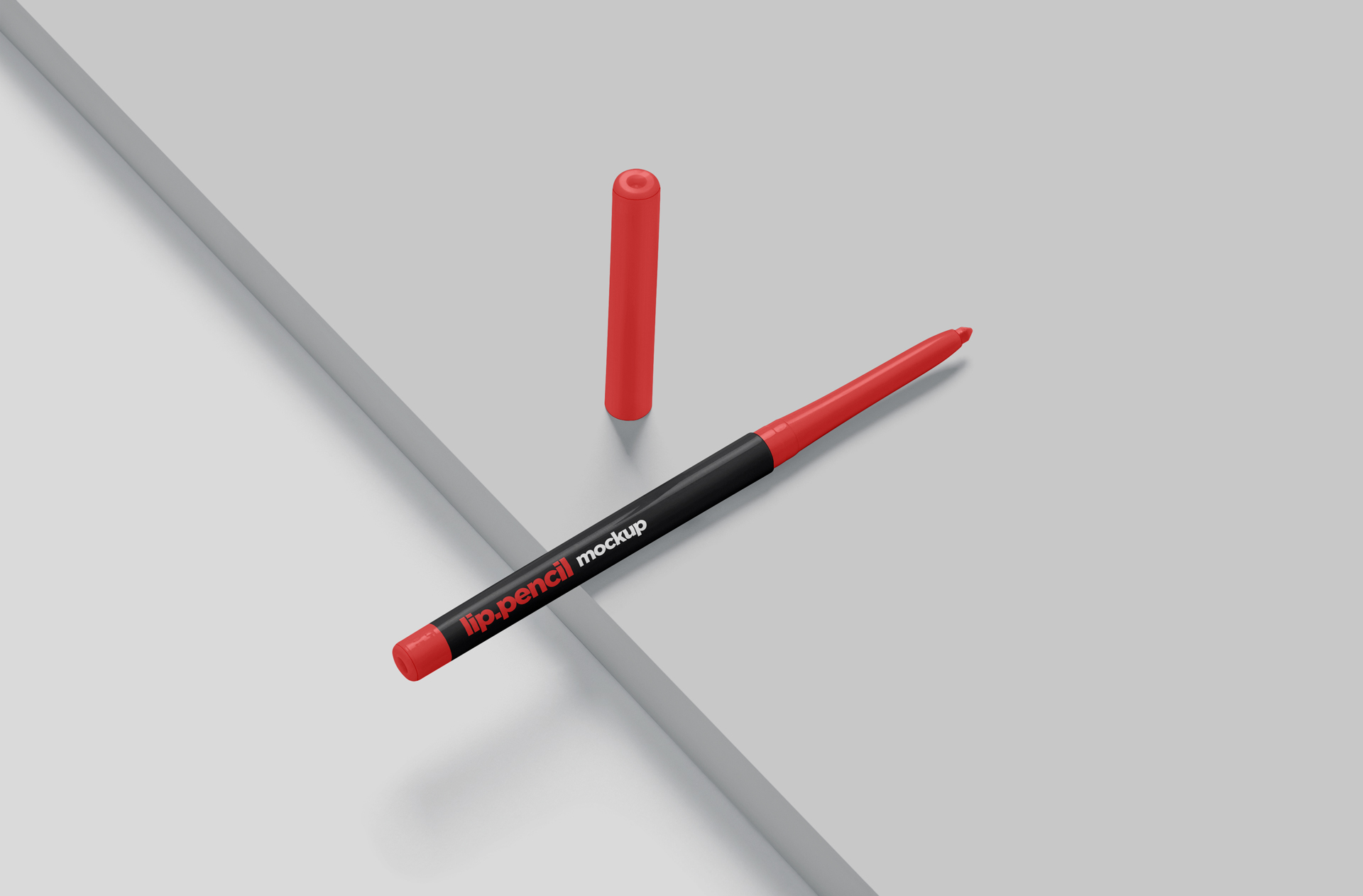Realistic Lip Liner Mockup Beauty Branding PSD
