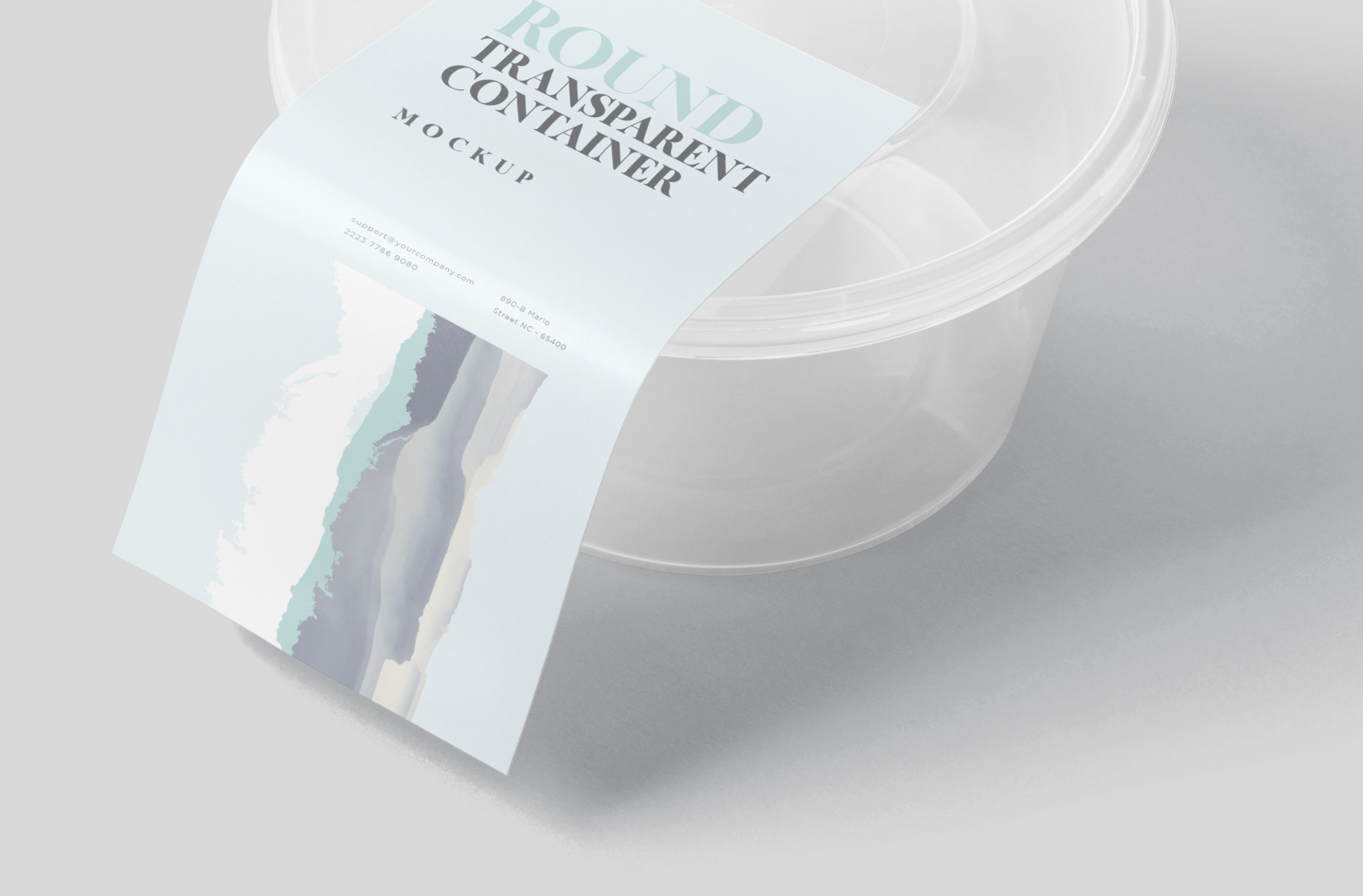 airtight plastic container mockup