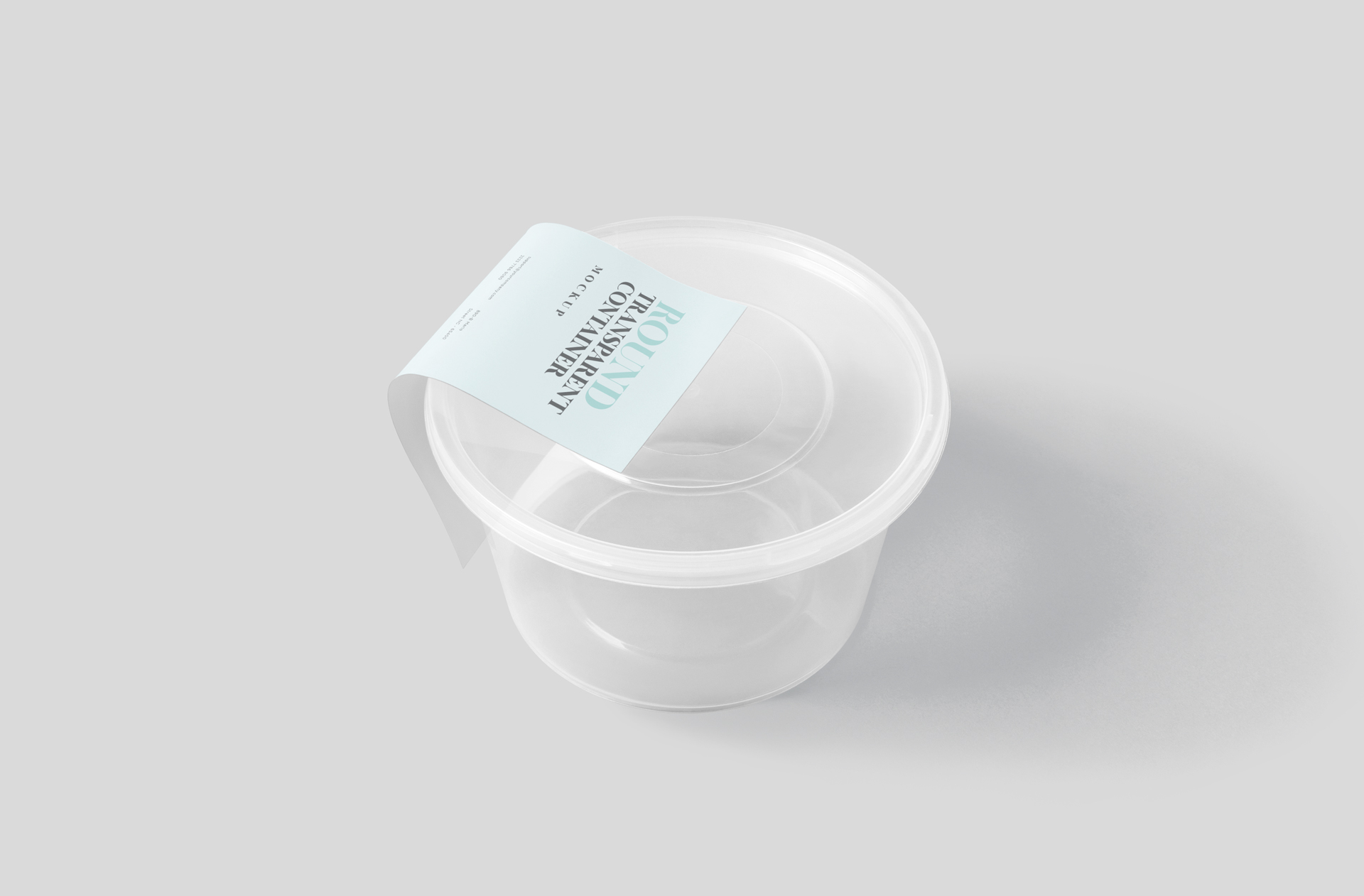 Transparent Plastic Bowl Mockup Food Packaging